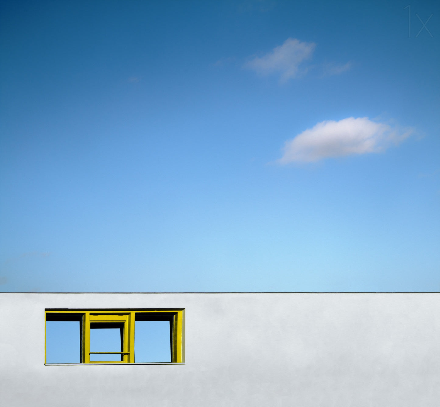 Yellow window fototapet