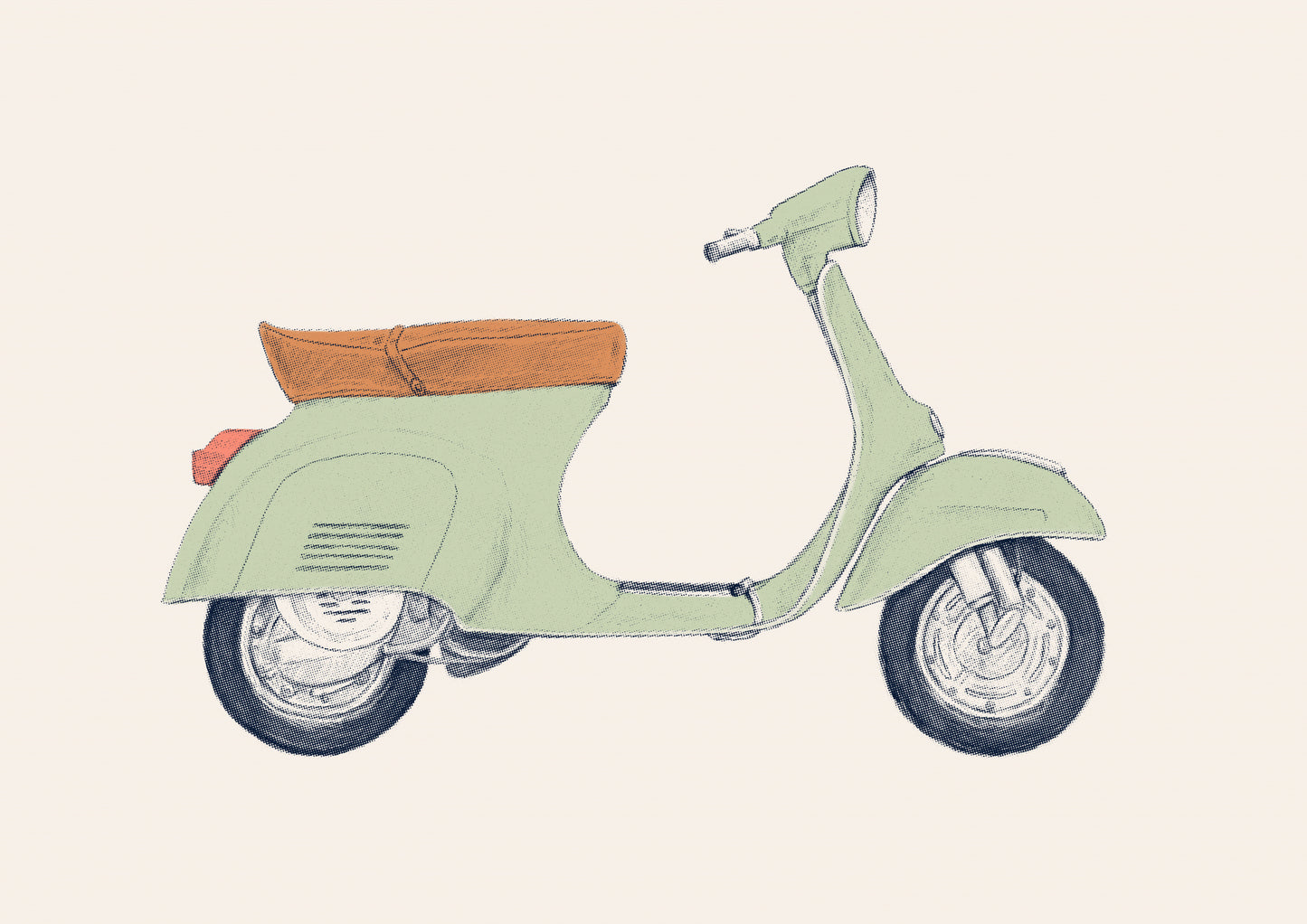 Vespa Print fototapet