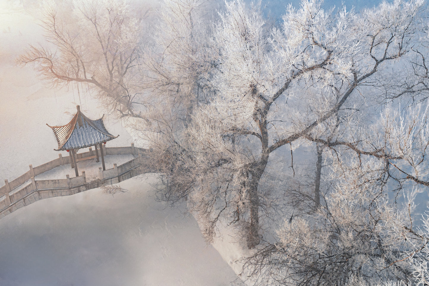 吉林雾凇岛 Jilin Wusong Island fototapet