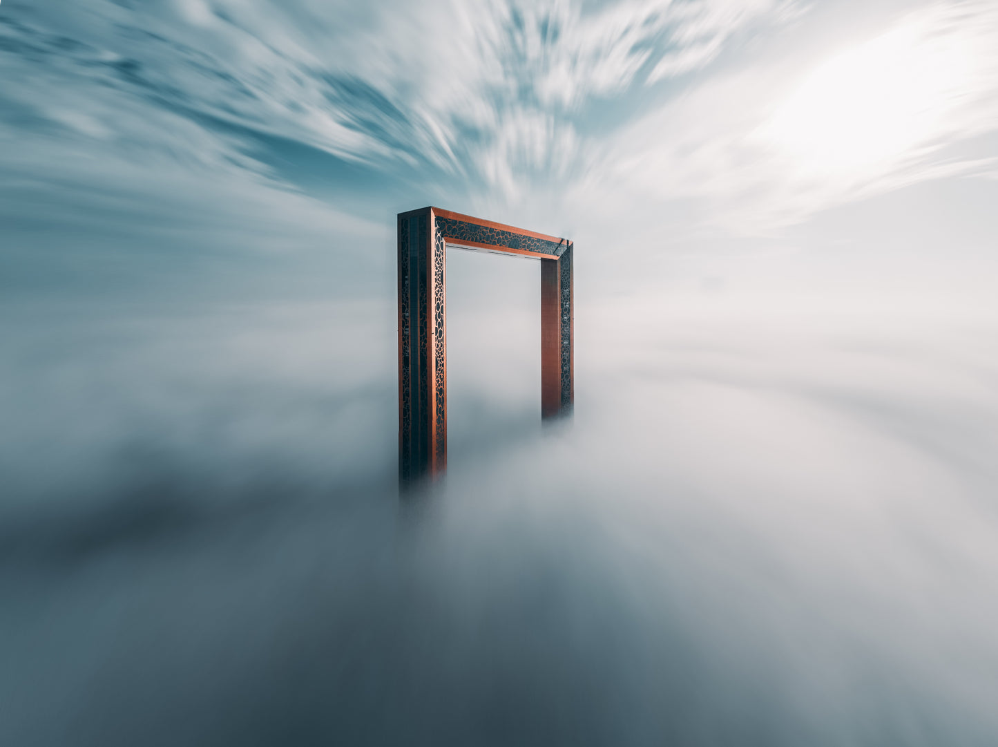 Long Exposure from above the clouds fototapet