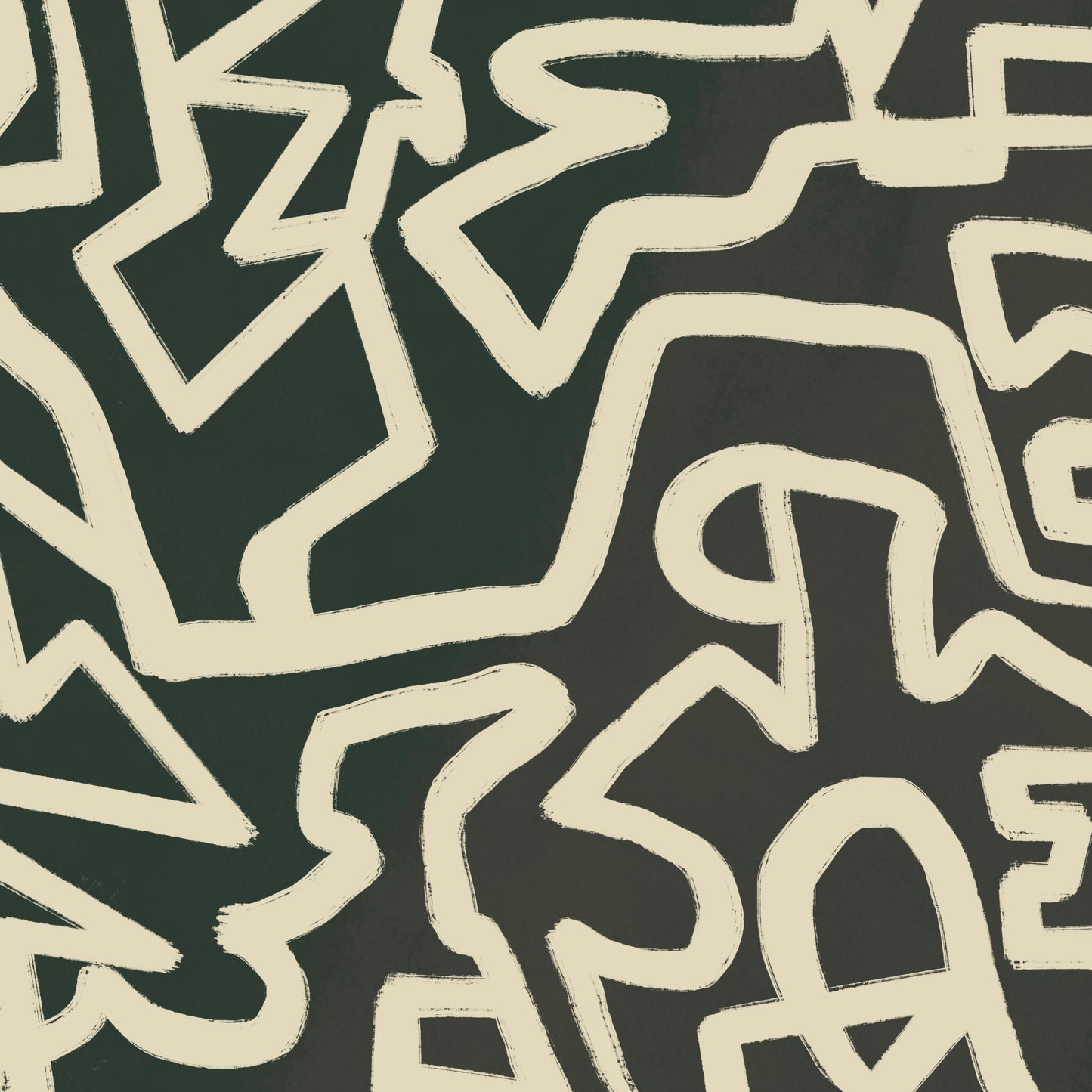 Abstract line art maze pattern fototapet