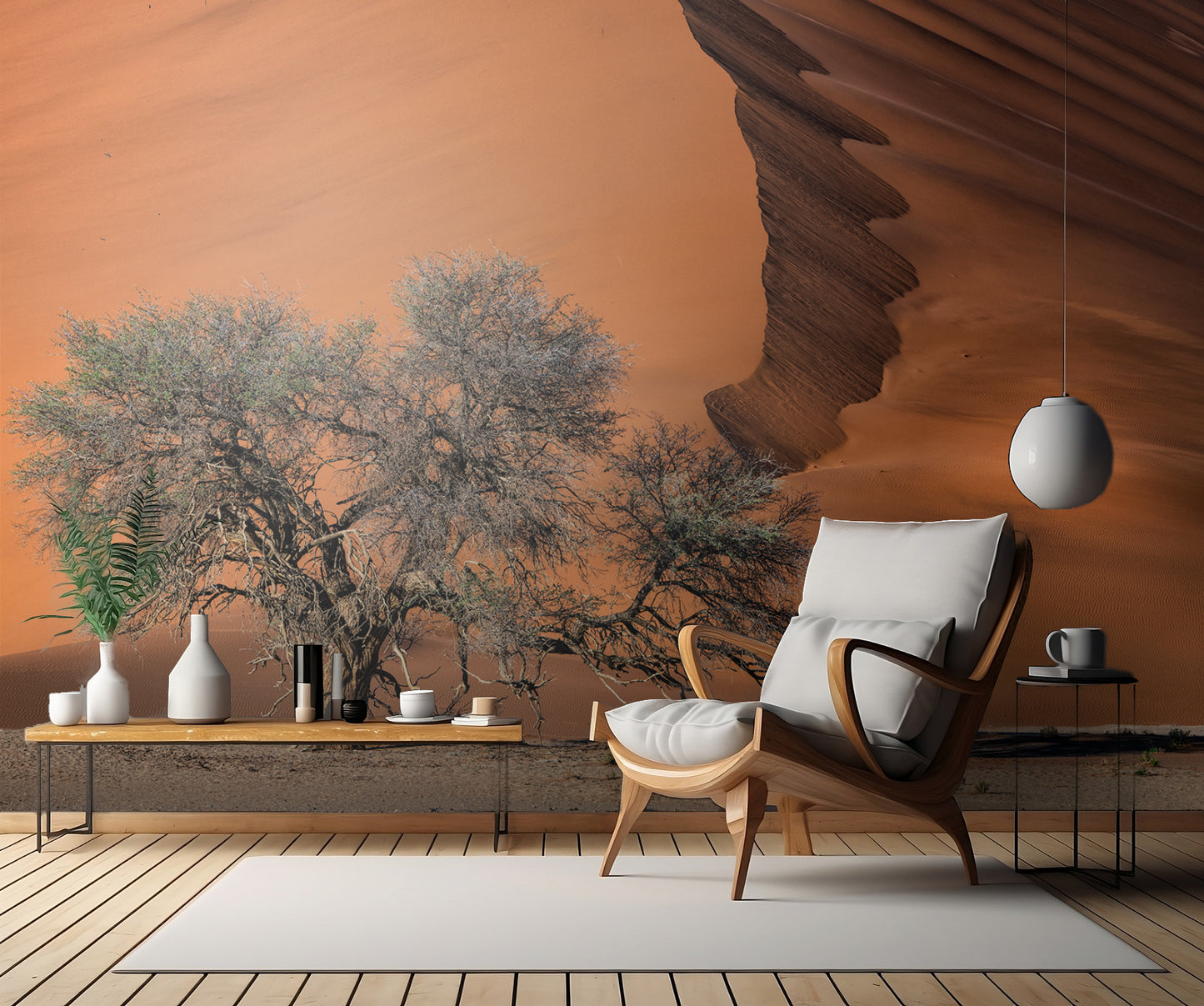 Acacia in the desert fototapet