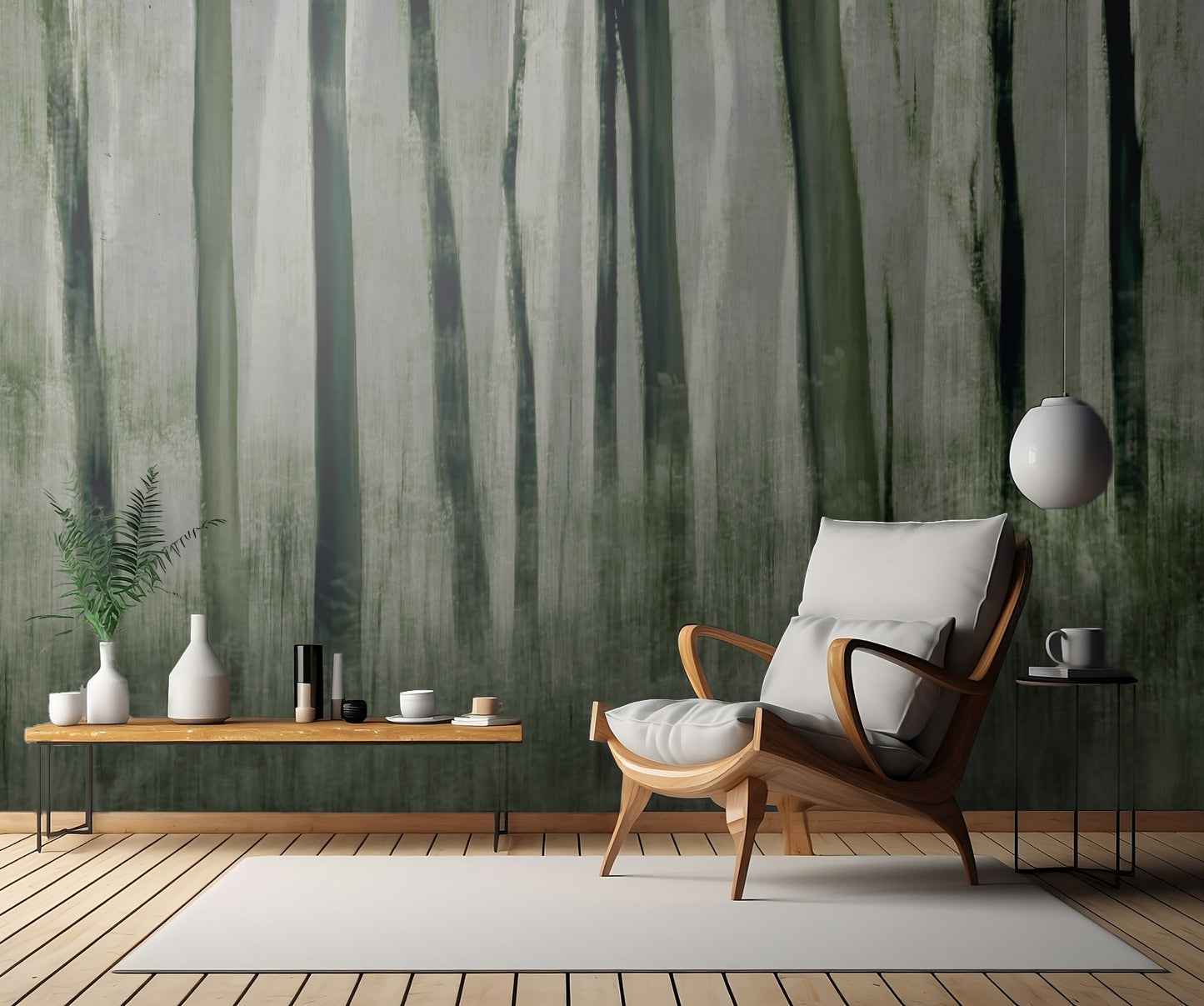 Trees in motion fototapet