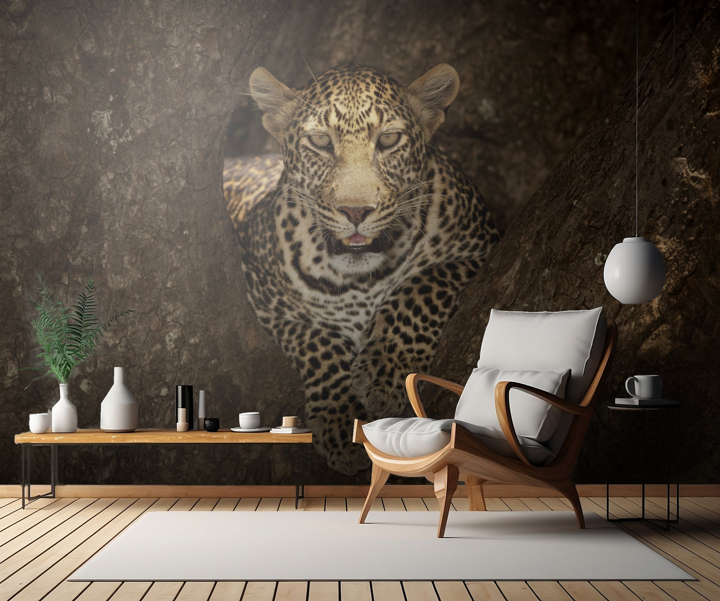 Leopard Resting on a Tree at Masai Mara fototapet