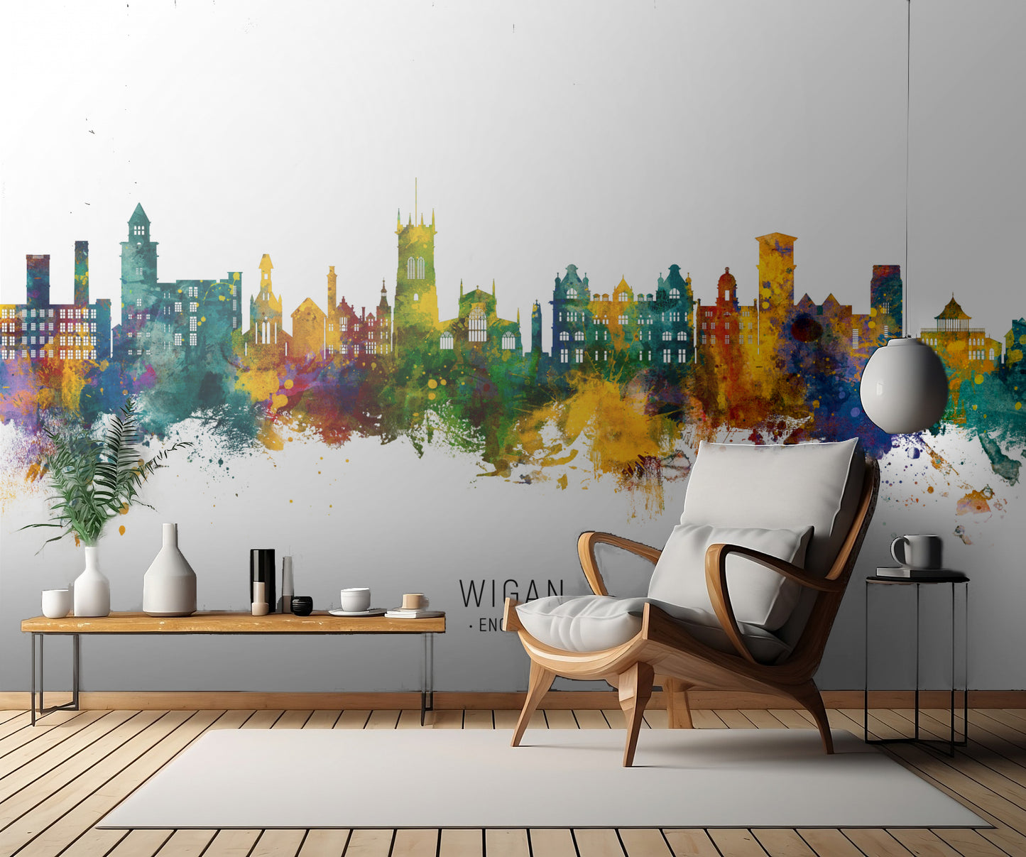 Wigan England Skyline fototapet