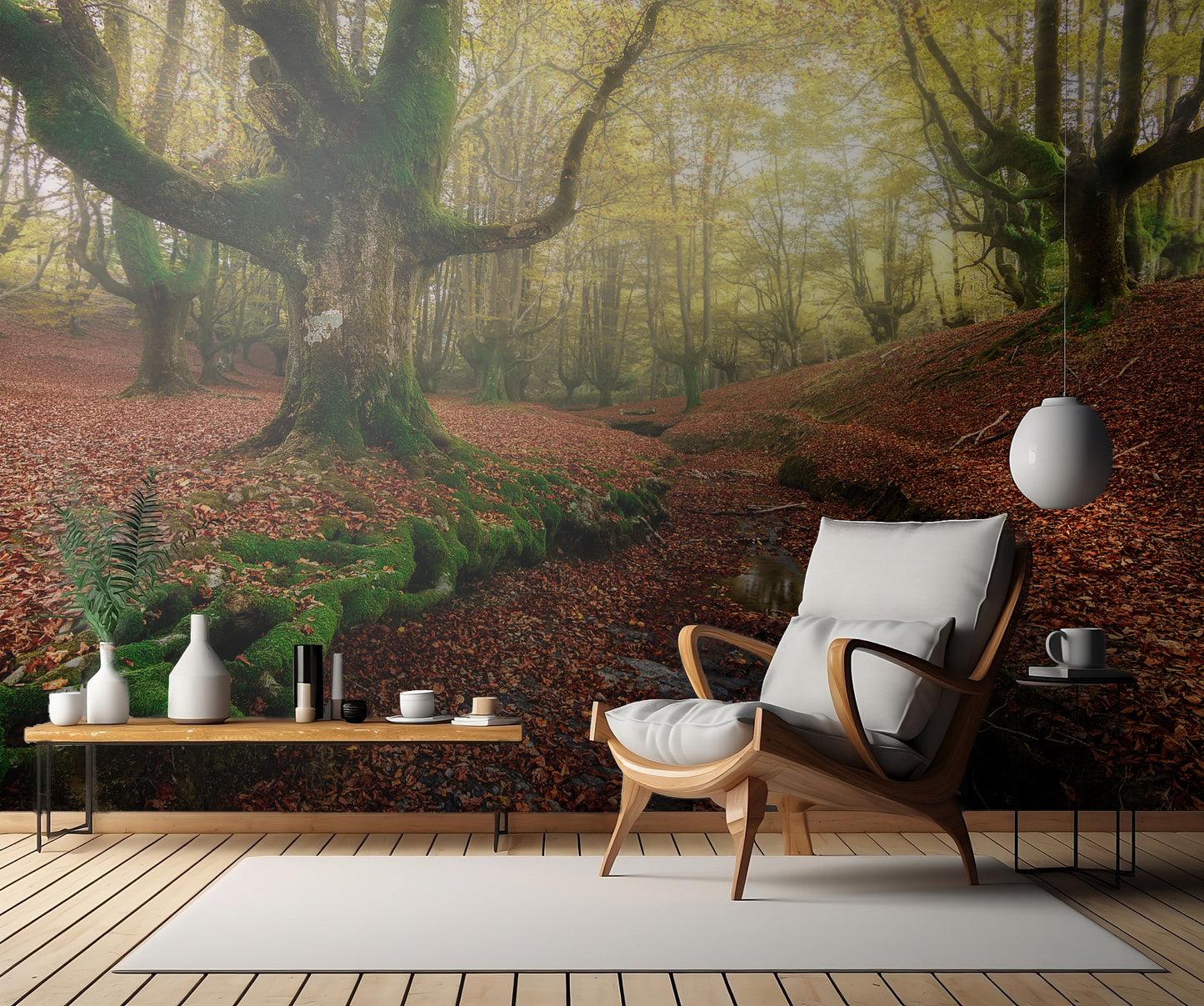 Autummn in Otzarreta fototapet