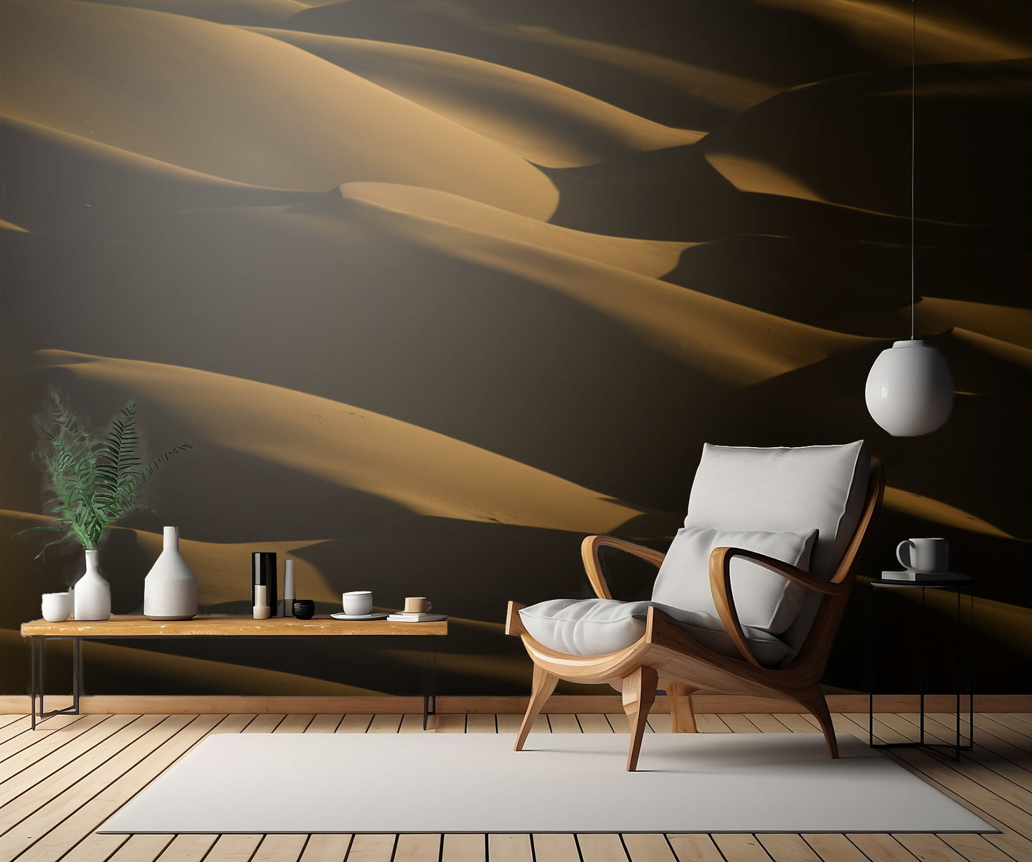 gold waves fototapet