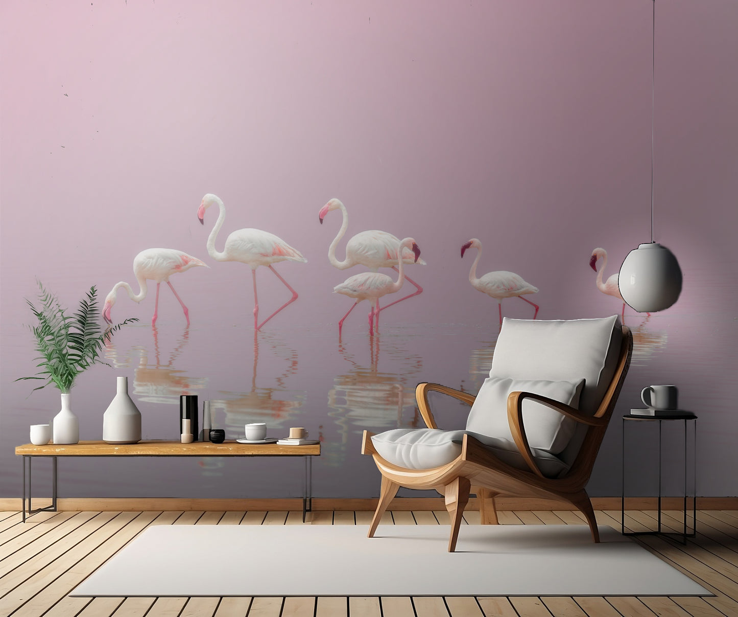 Flamingos fototapet