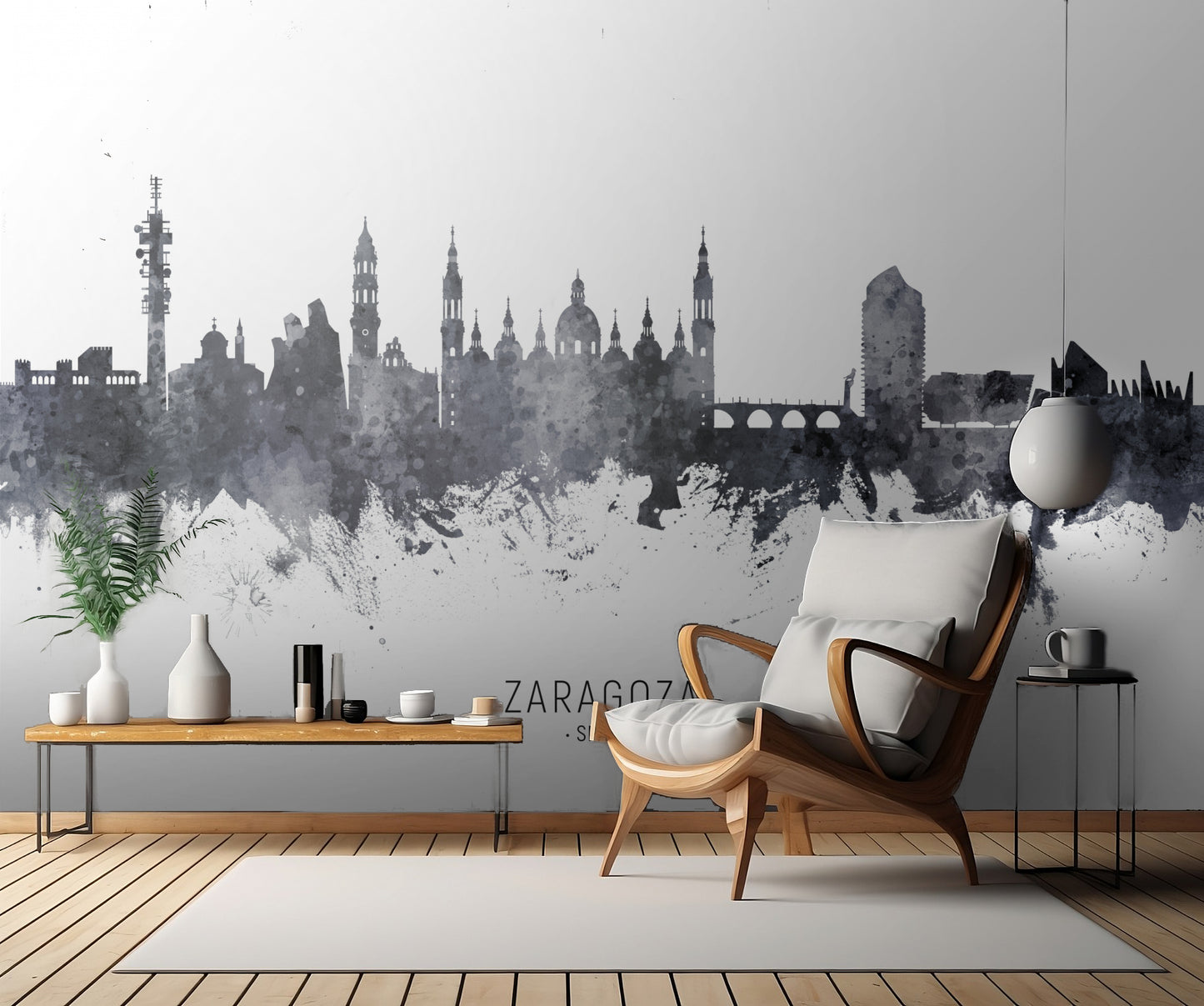 Zaragoza Spain Skyline fototapet