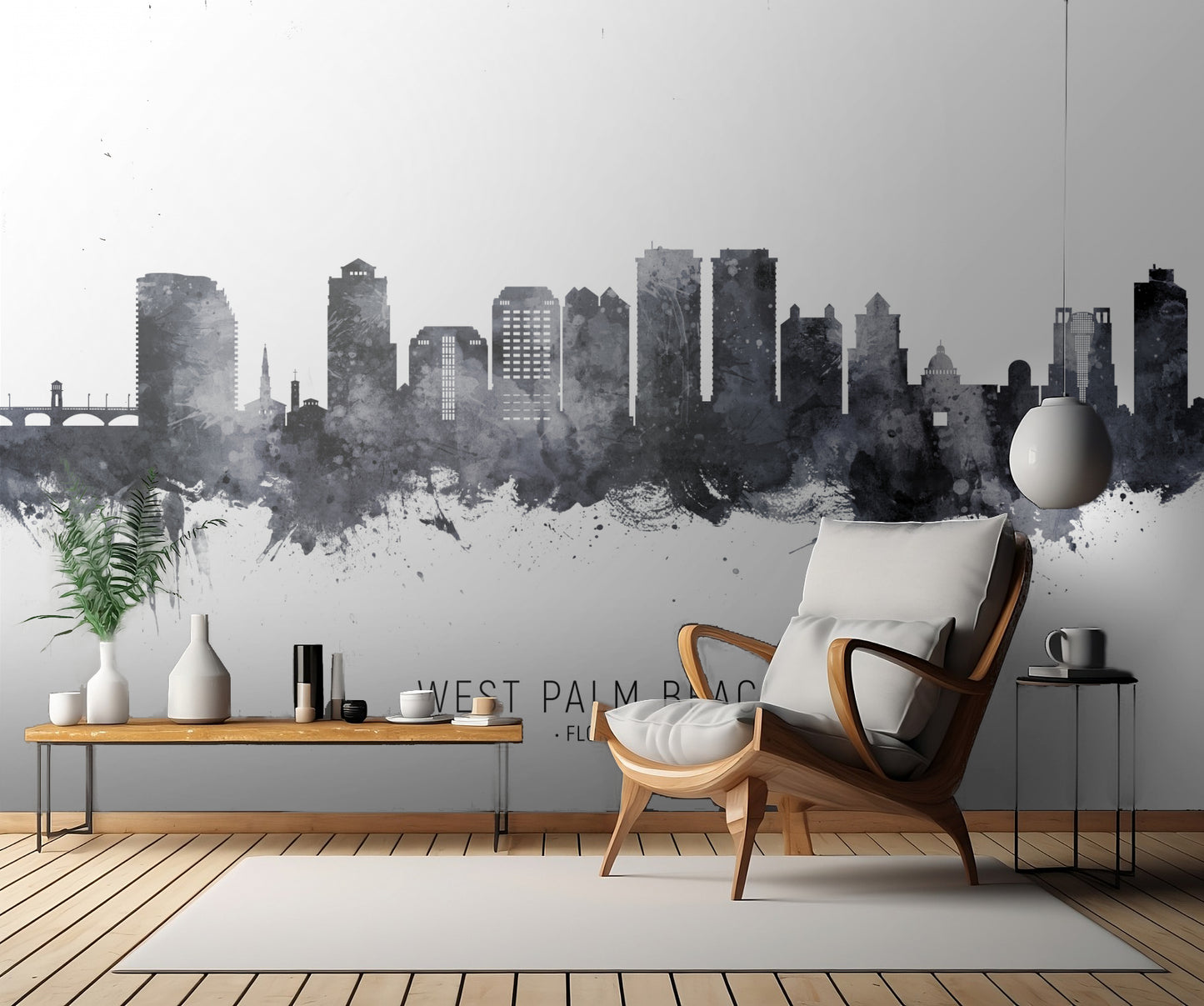 West Palm Beach Florida Skyline fototapet