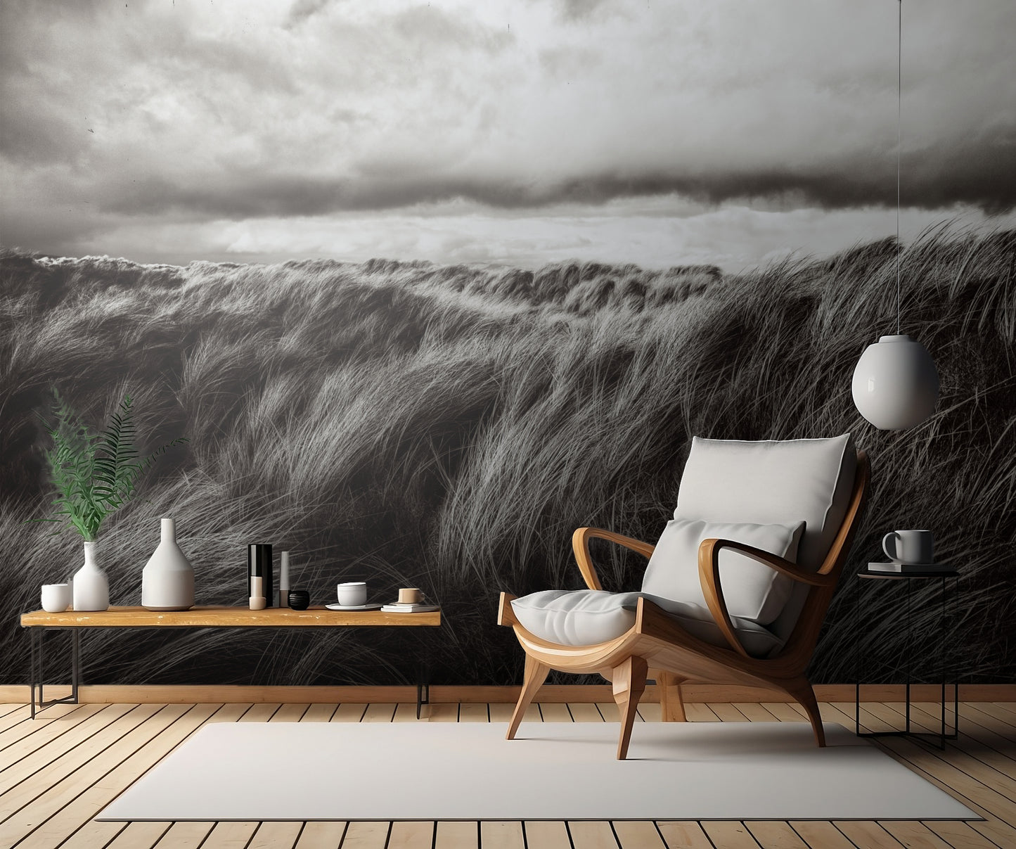 Dunes of grass fototapet