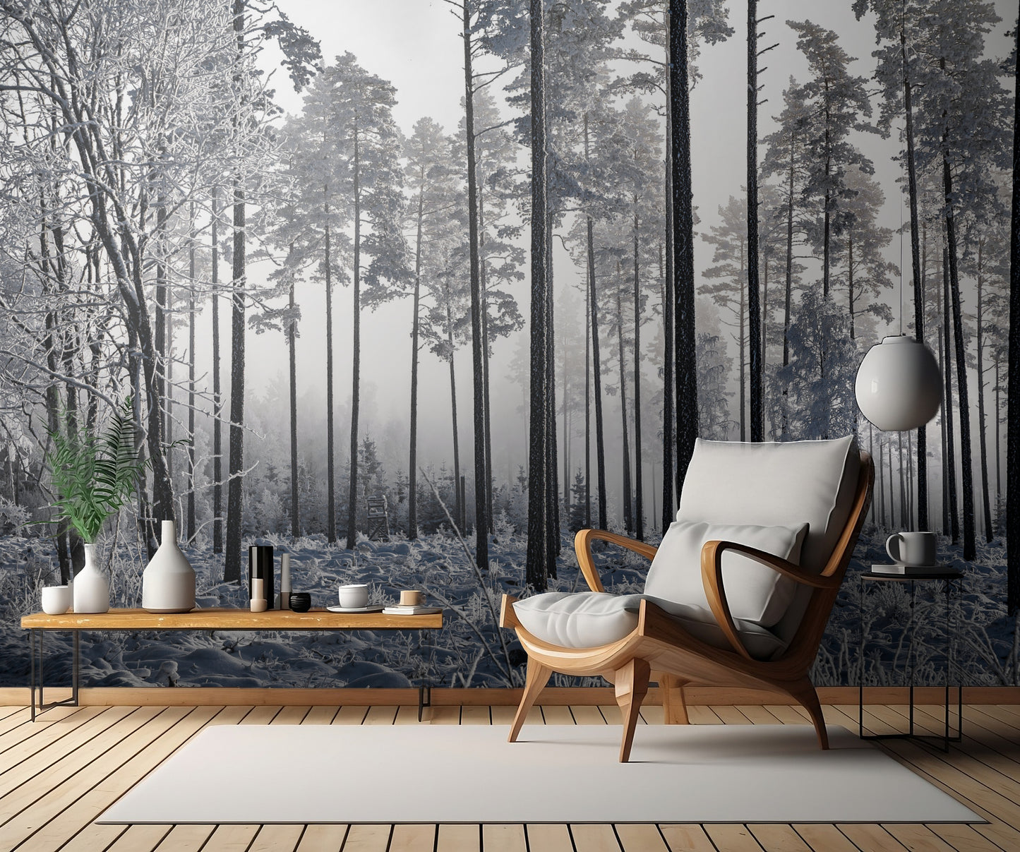 Winter Pine Trees II fototapet