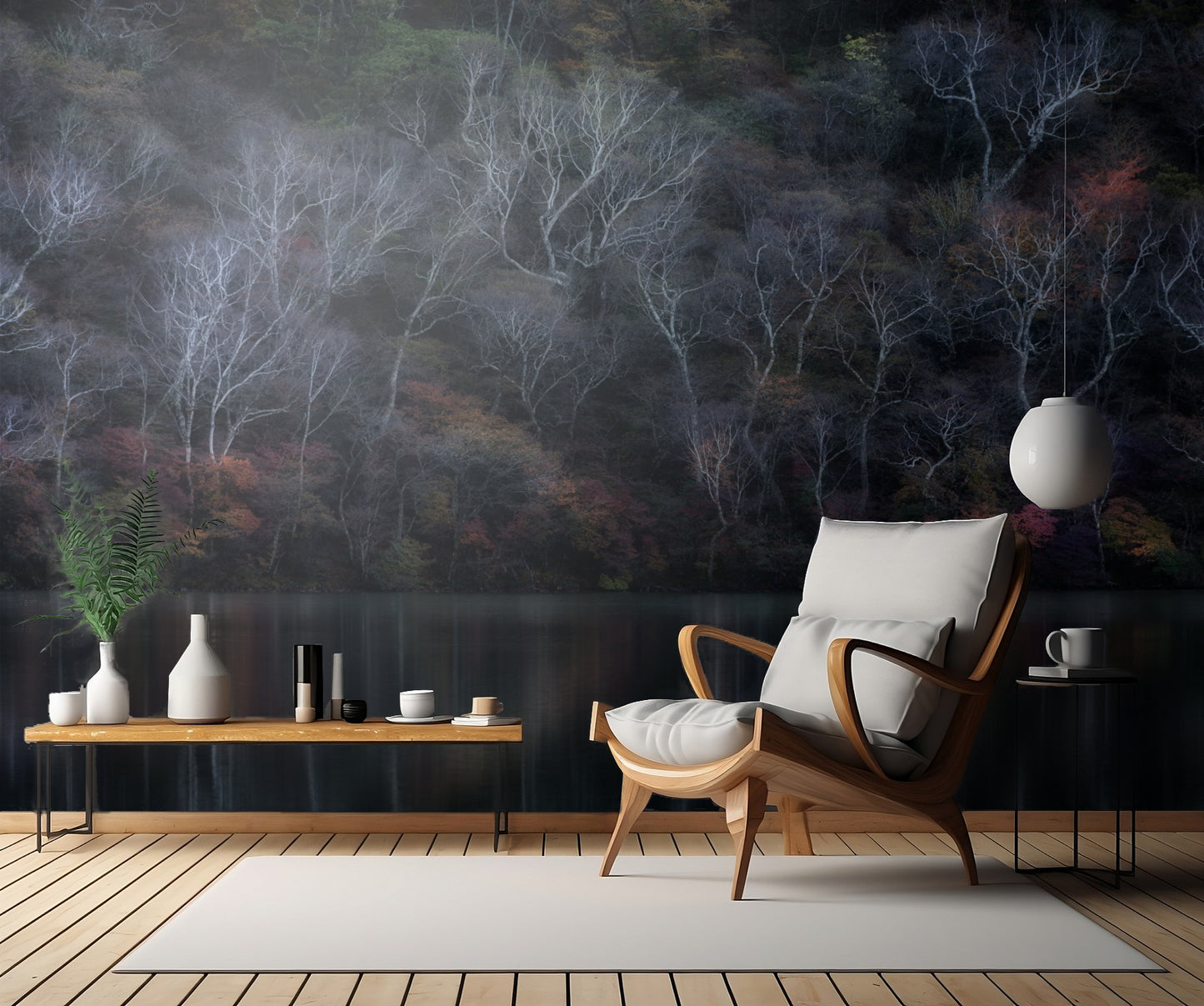 white birch fototapet