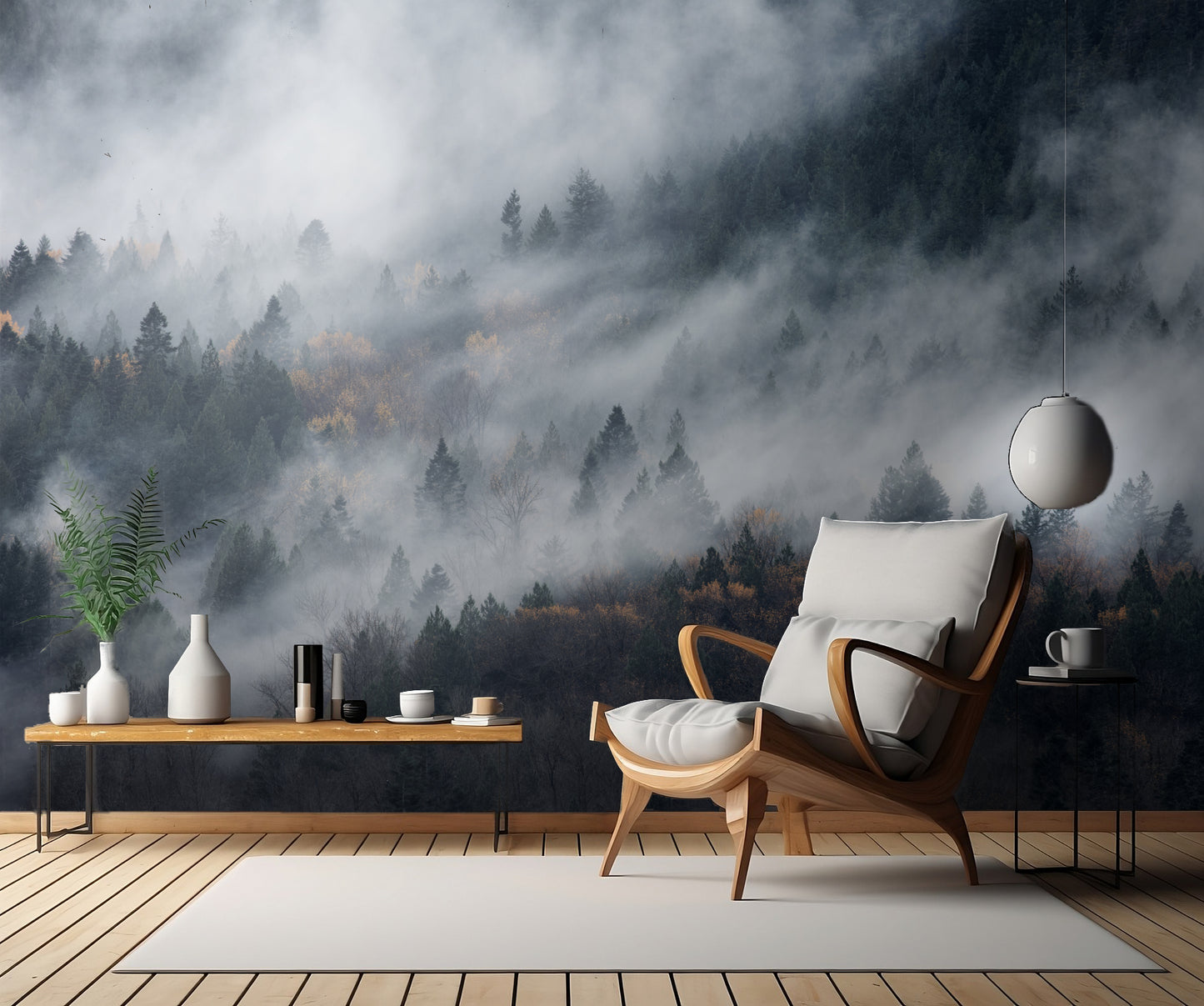 A path of the fog fototapet