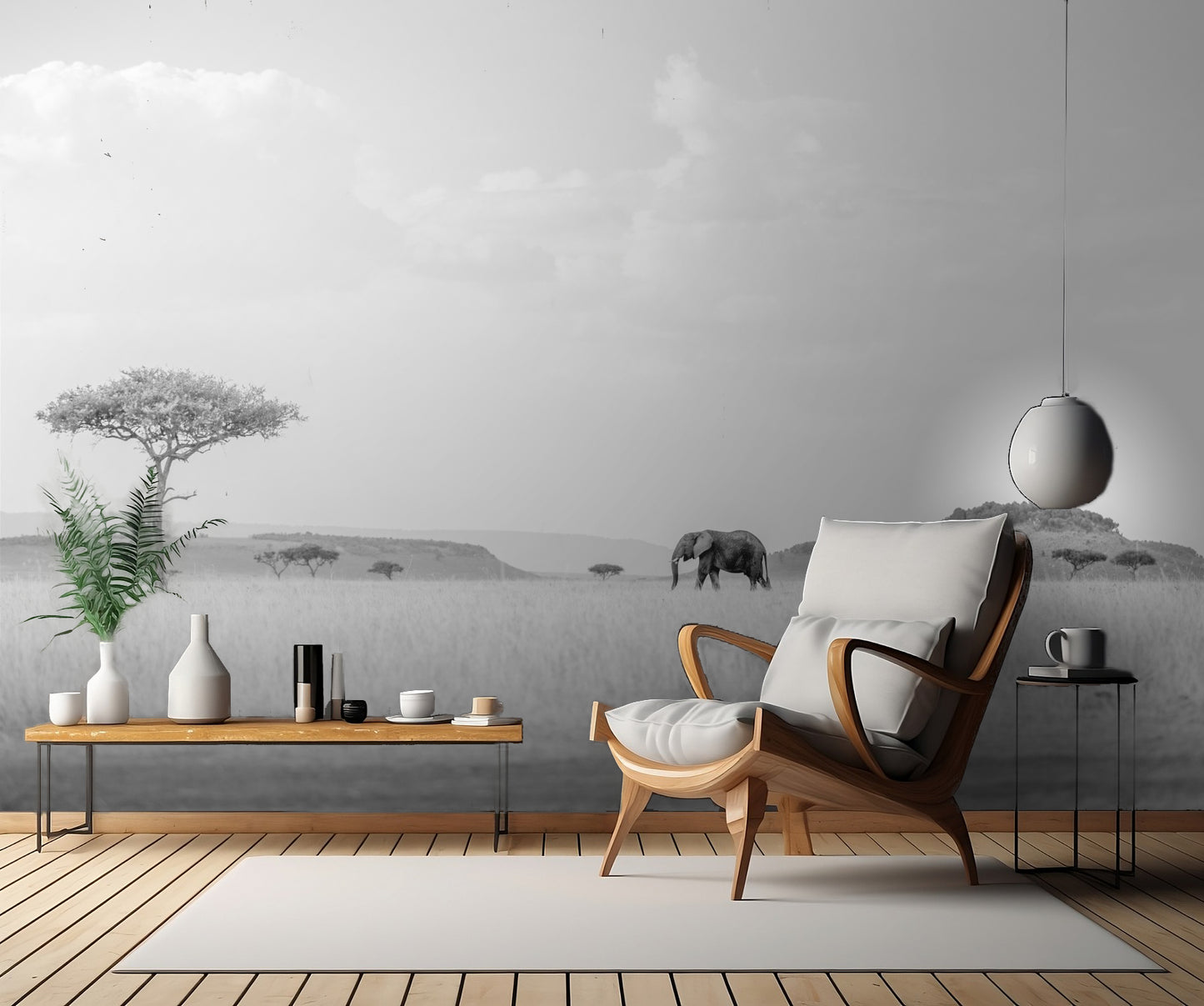 HIGH KEY SAVANNAH fototapet