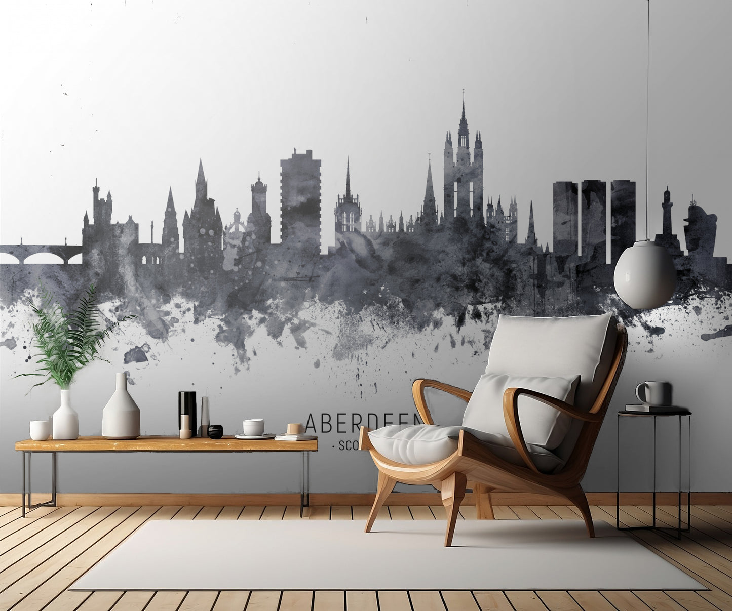 Aberdeen Scotland Skyline fototapet