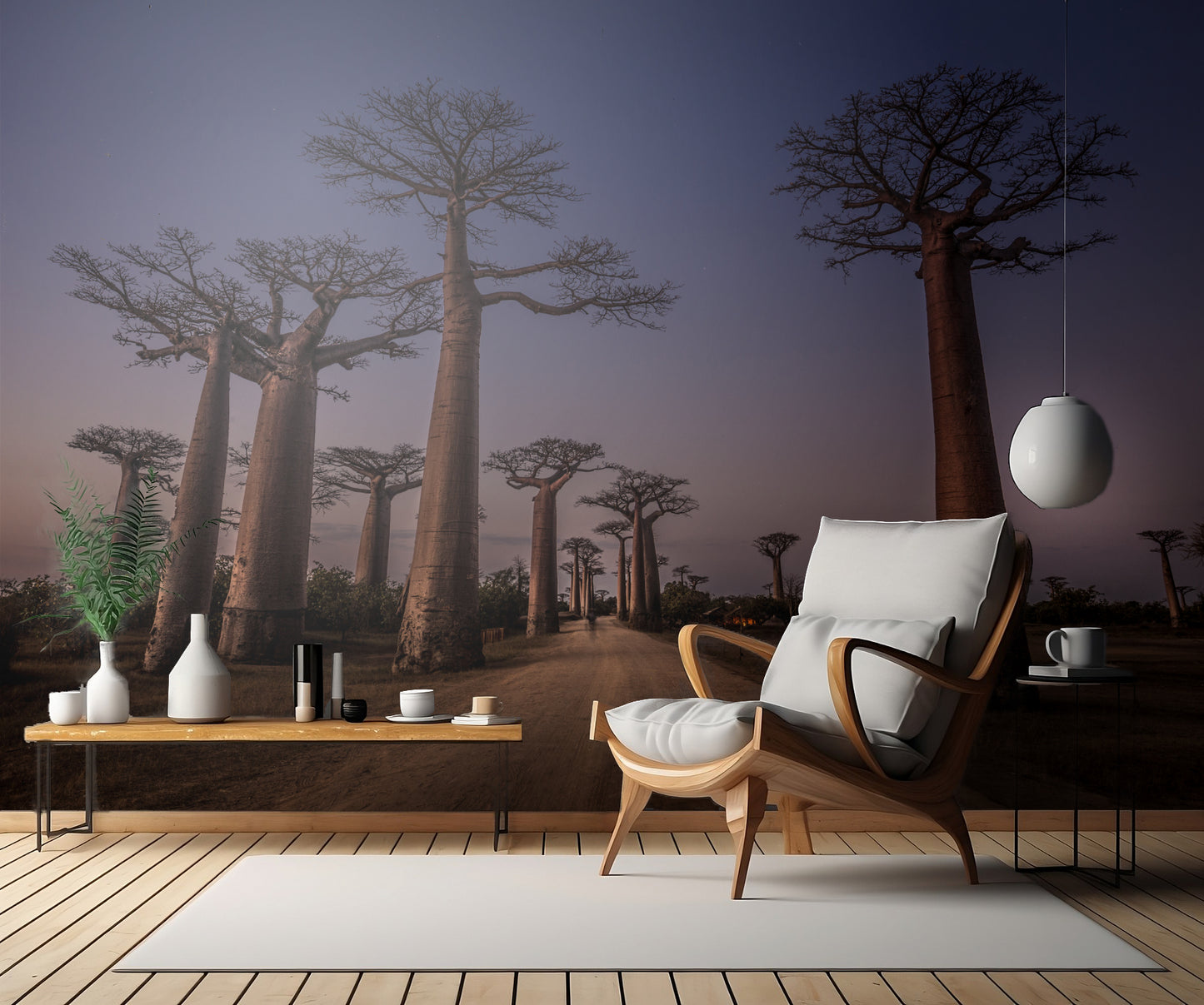 Allée des Baobabs fototapet
