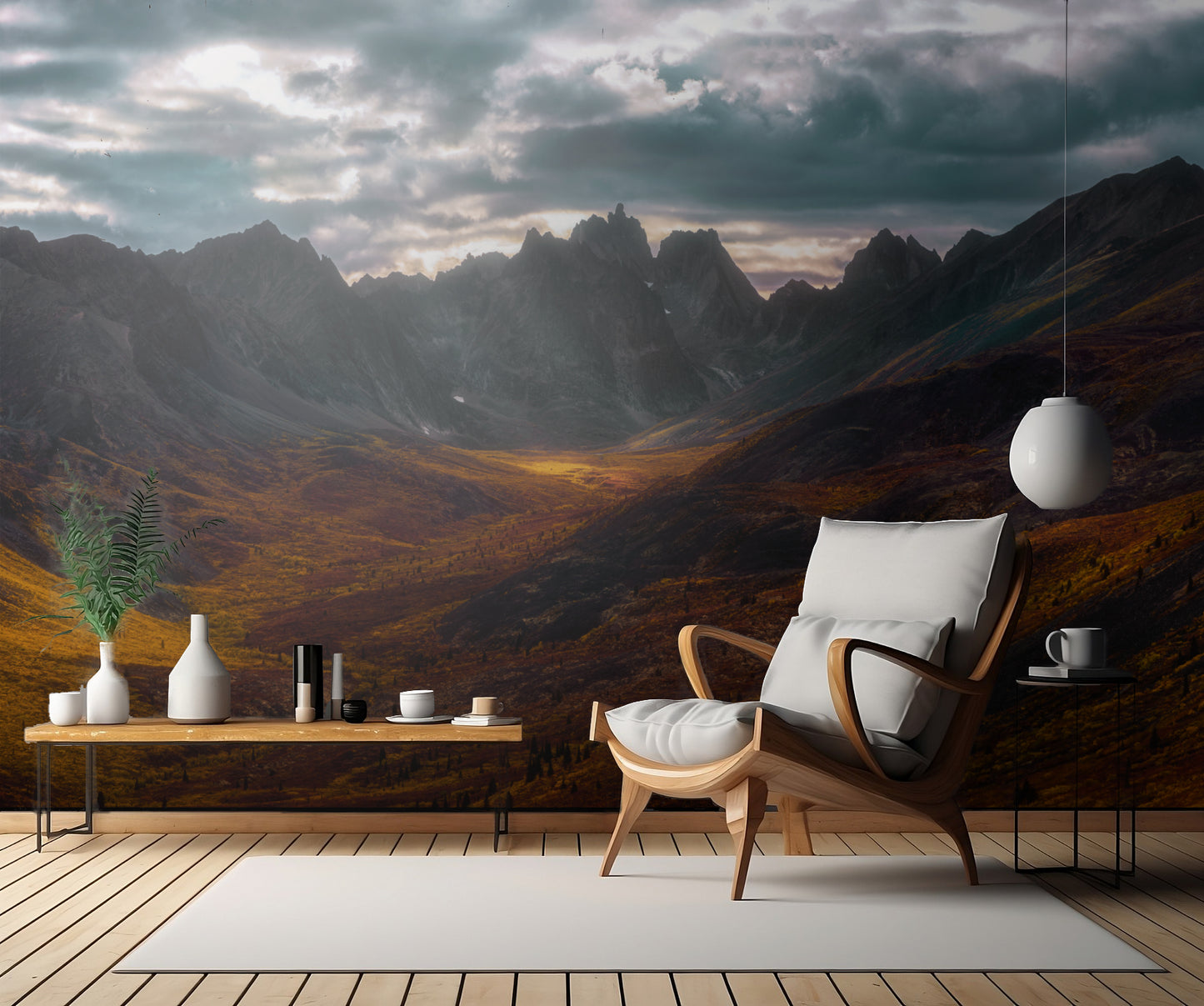 Autumn in Tombstone Mountain fototapet