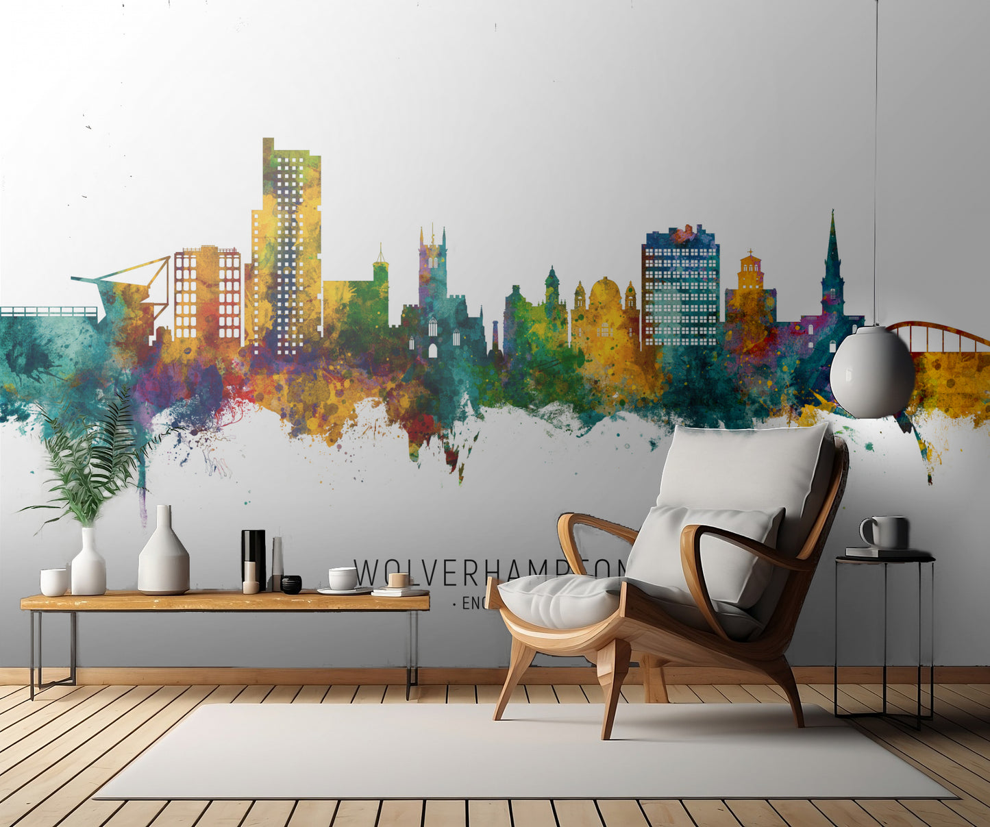 Wolverhampton England Skyline fototapet