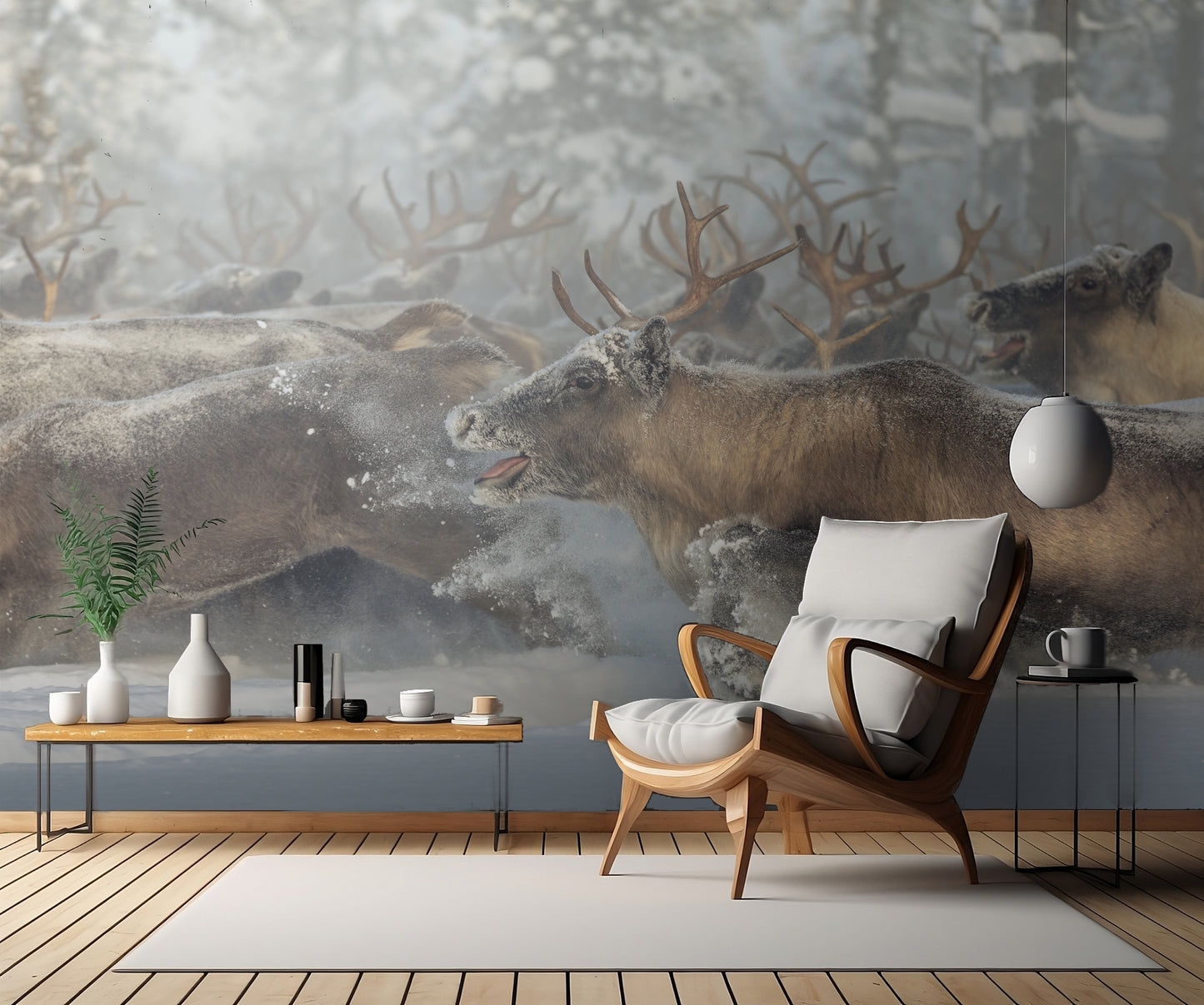 Reindeers III fototapet