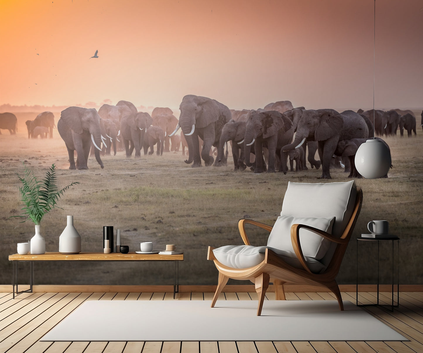 Amboseli Morning Stroll to Starbucks fototapet