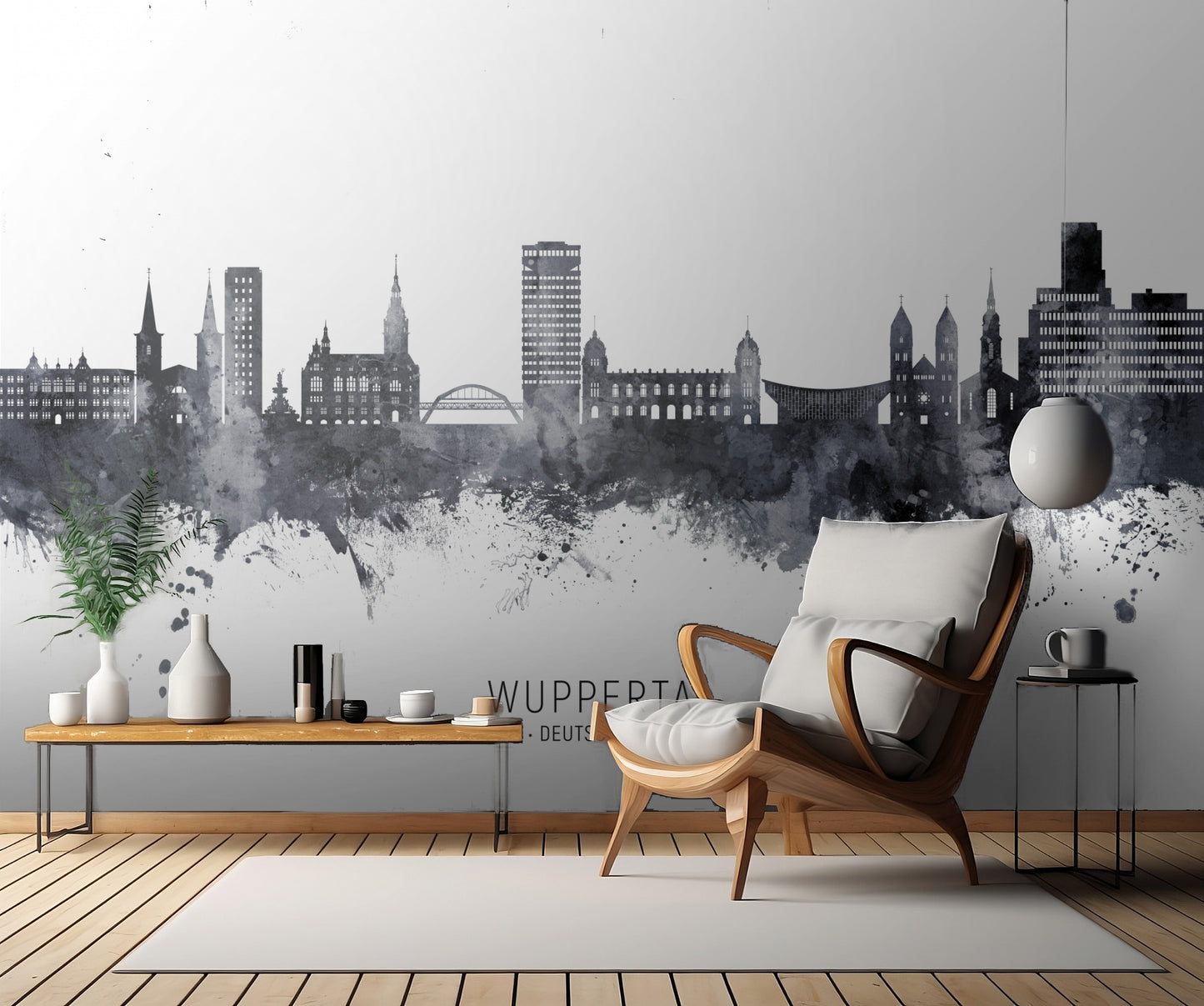 Wuppertal Germany Skyline fototapet