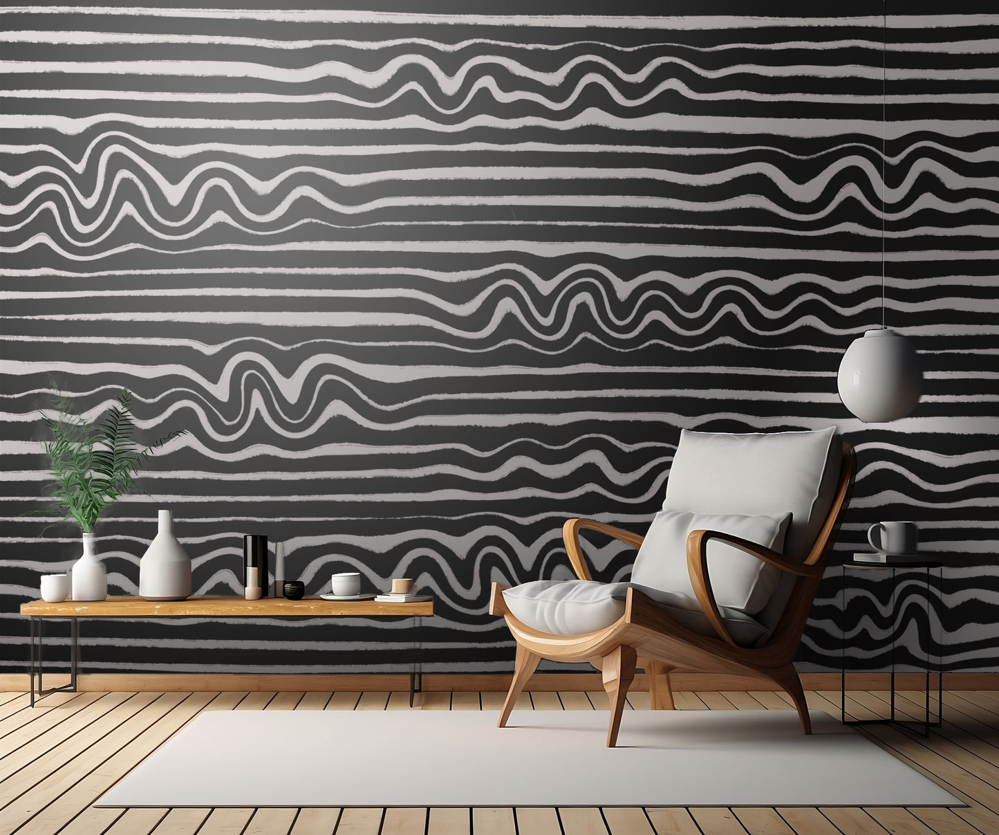 Wavey Stripes Square fototapet