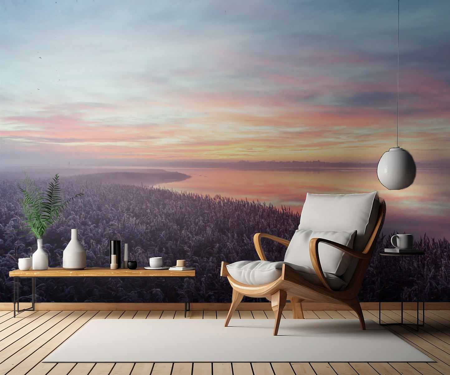 The heron's morning view. fototapet