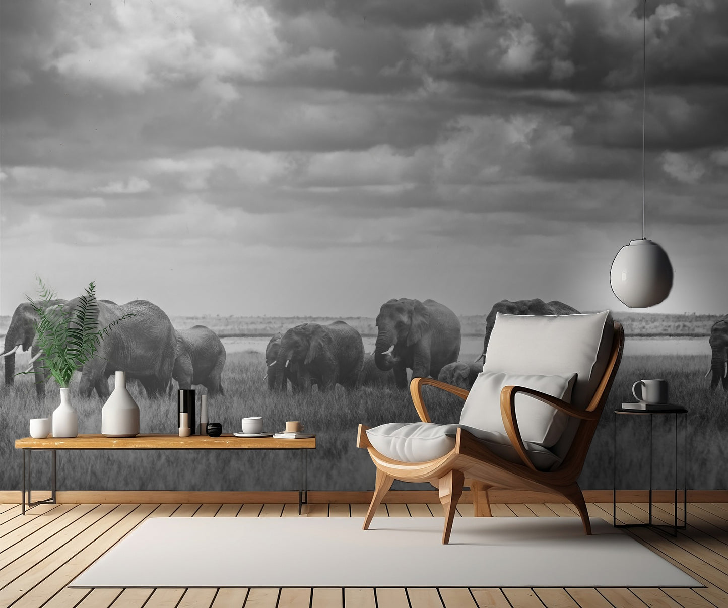 Elephant family fototapet