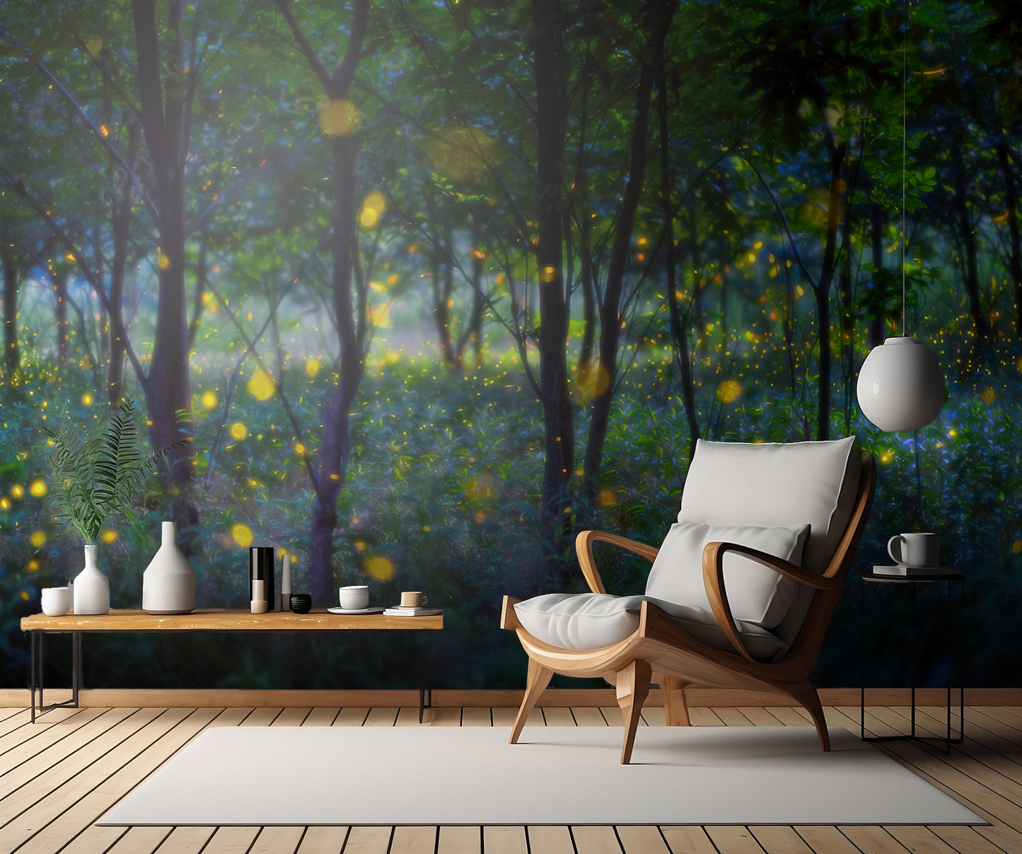 Magic fireflies fototapet