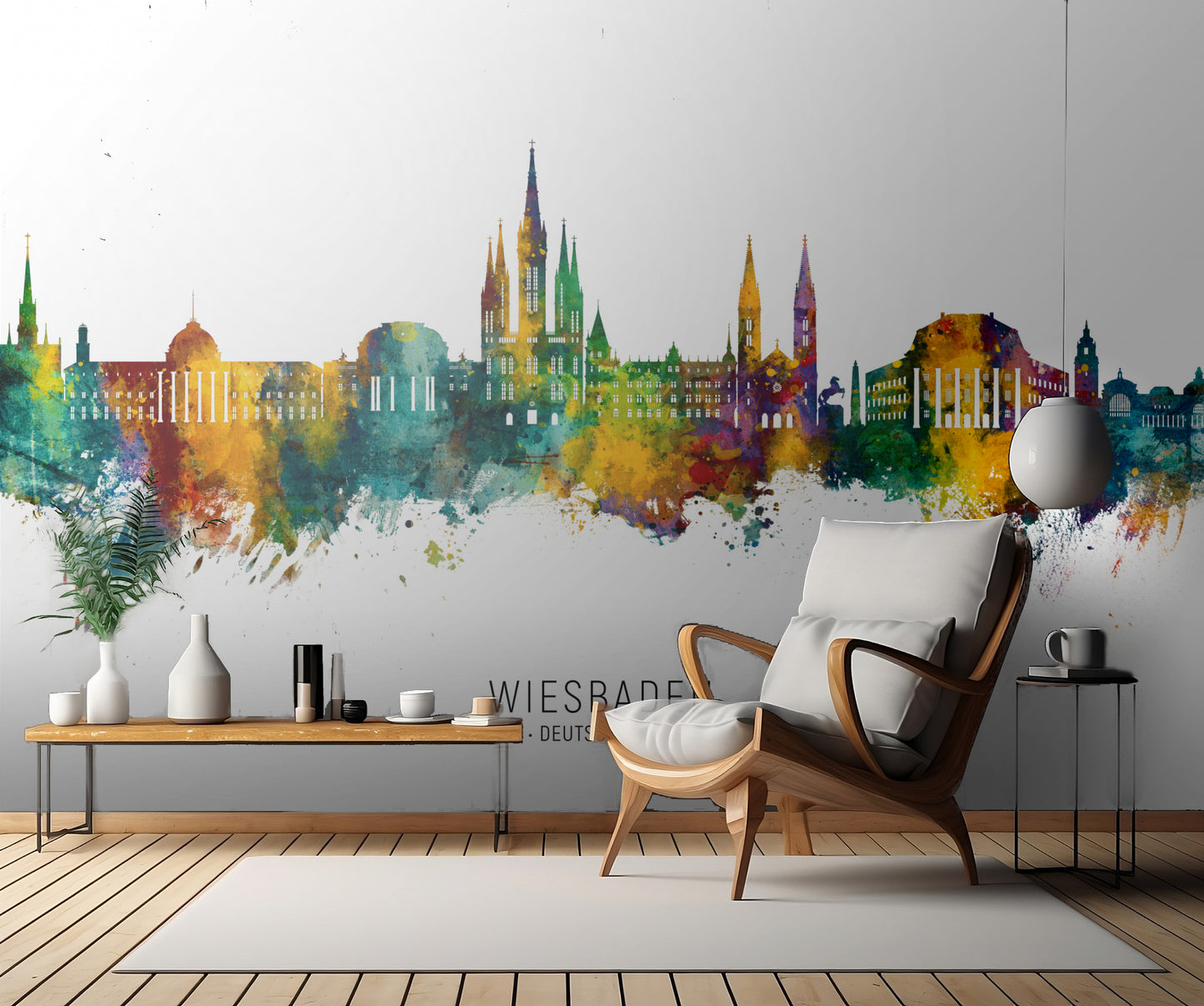 Wiesbaden Germany Skyline fototapet