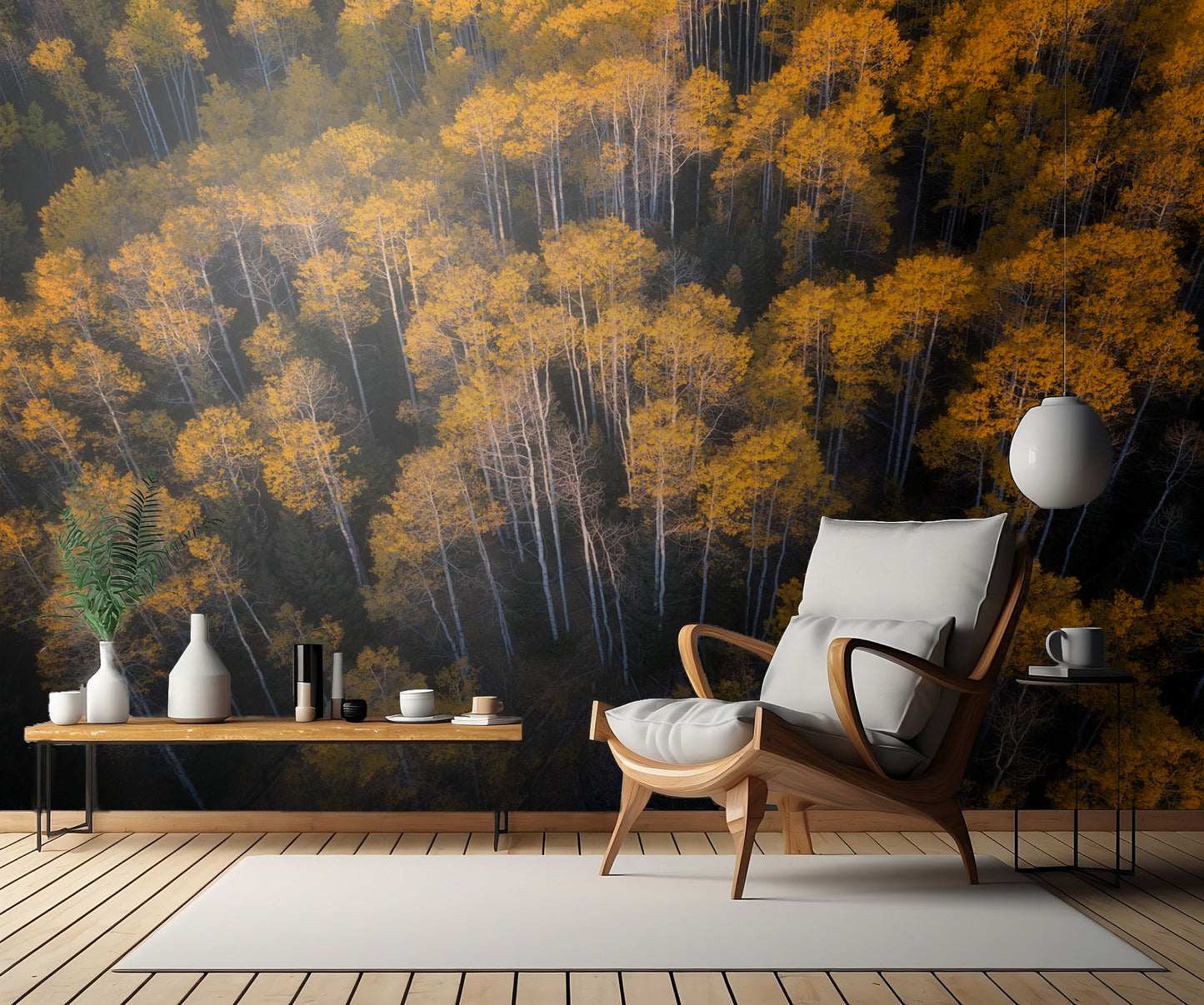 Aspen in Autumn fototapet