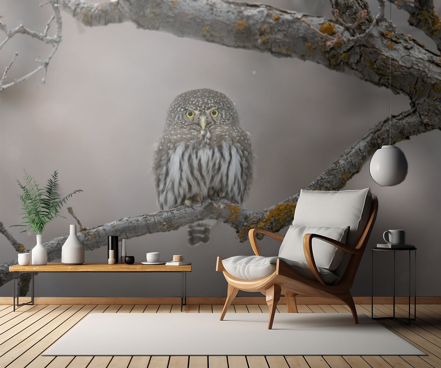 Little guy in the snow fototapet