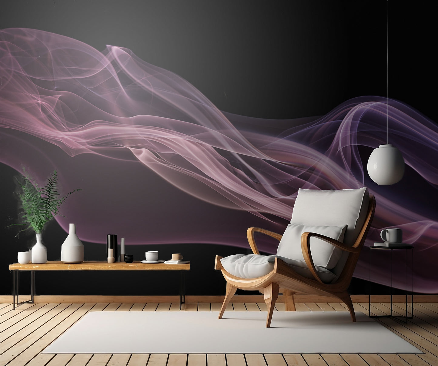 Floating purple in pink fototapet