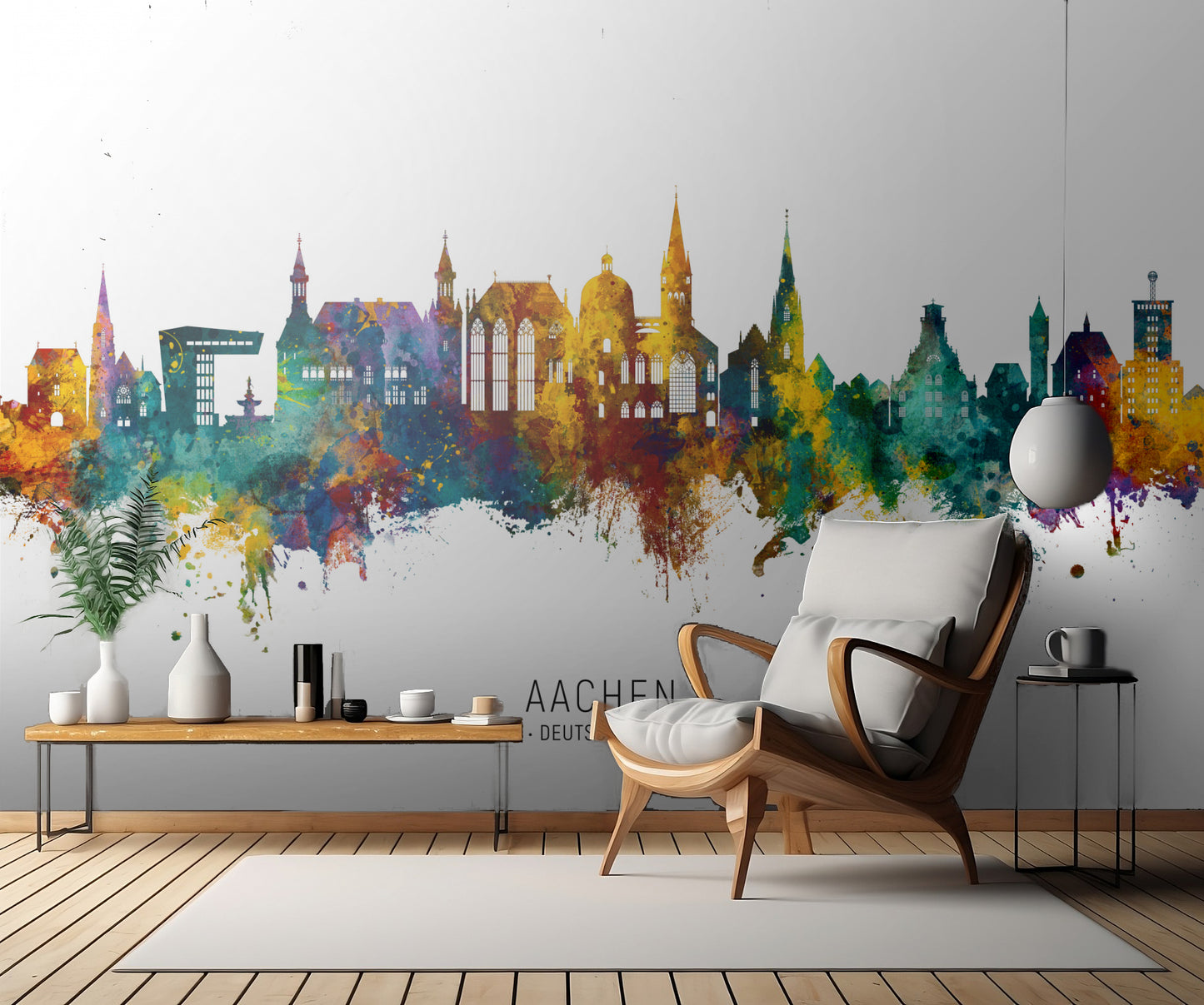 Aachen Germany Skyline fototapet