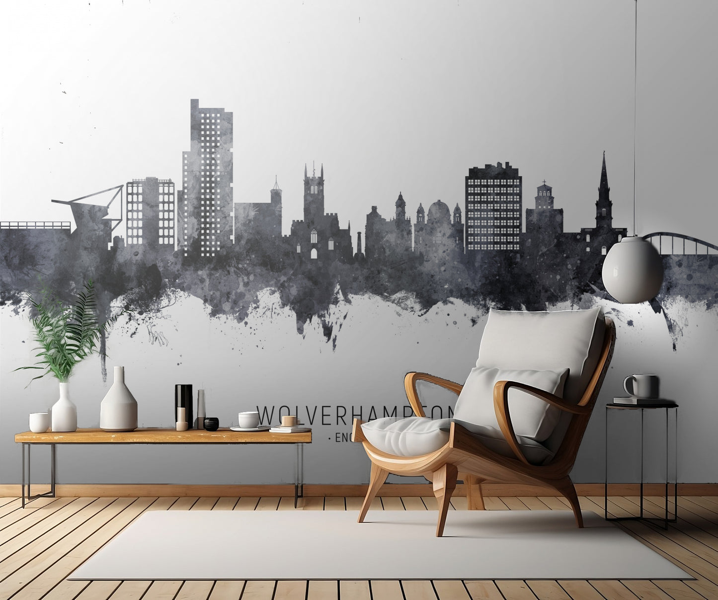 Wolverhampton England Skyline fototapet