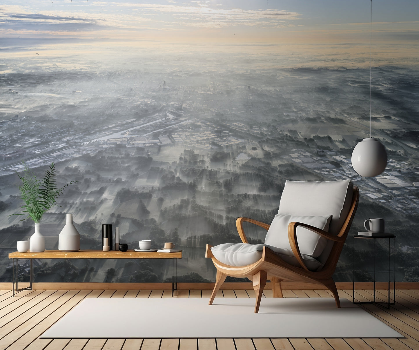 A misty morning fototapet