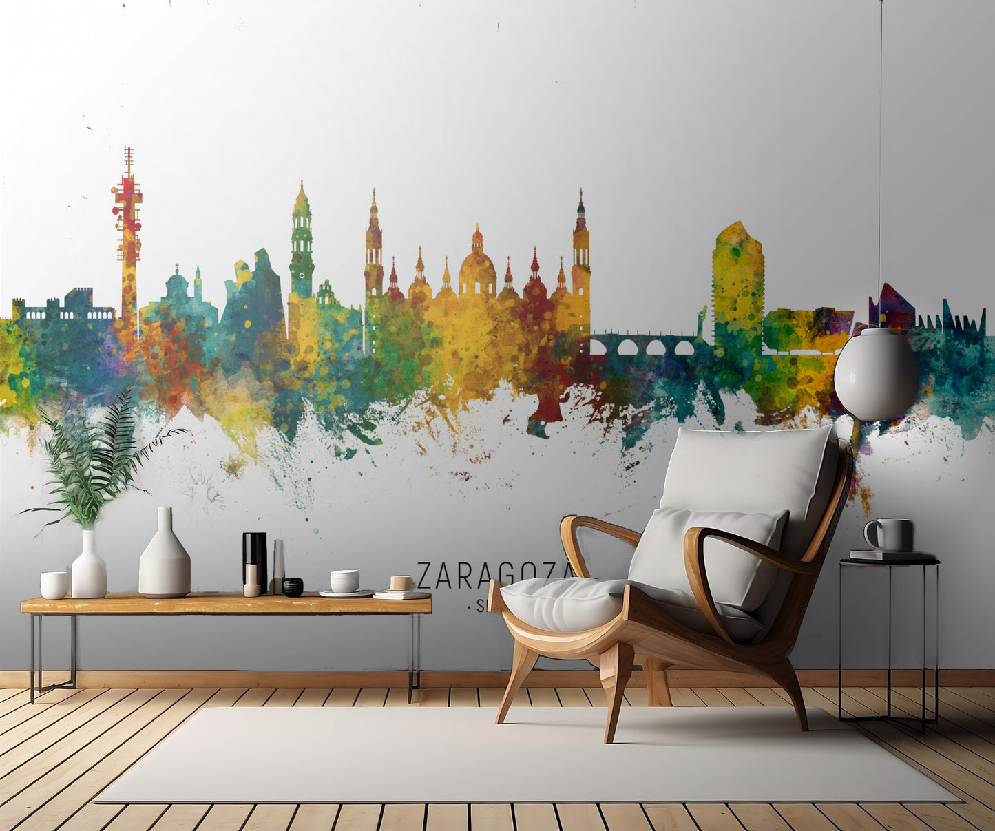 Zaragoza Spain Skyline fototapet