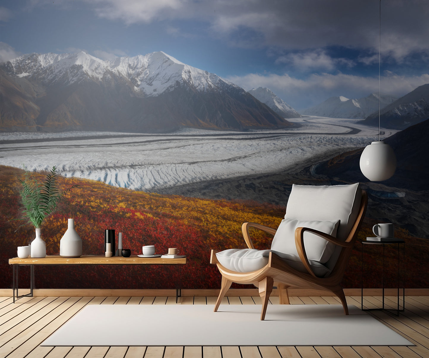 An Alaska glacier in the fall fototapet