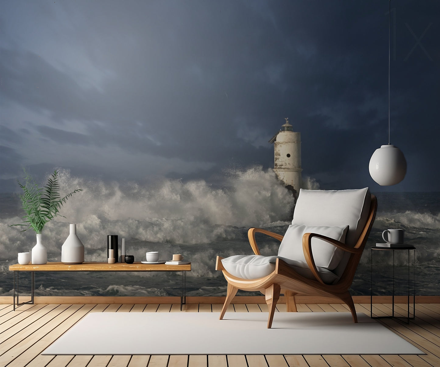 Faro di Mangiabarche(Calasetta-Sardegna) fototapet