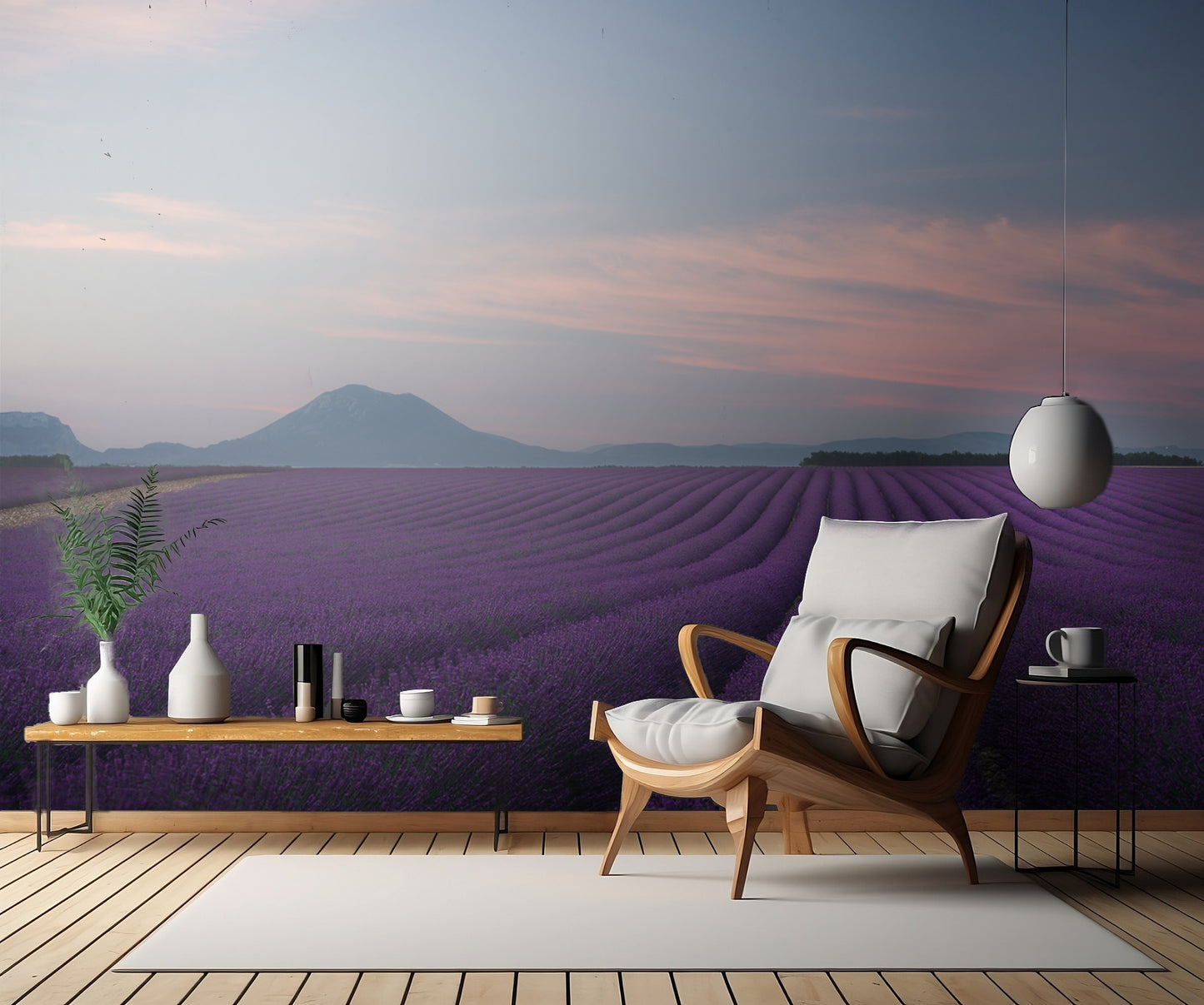 Lavender field fototapet