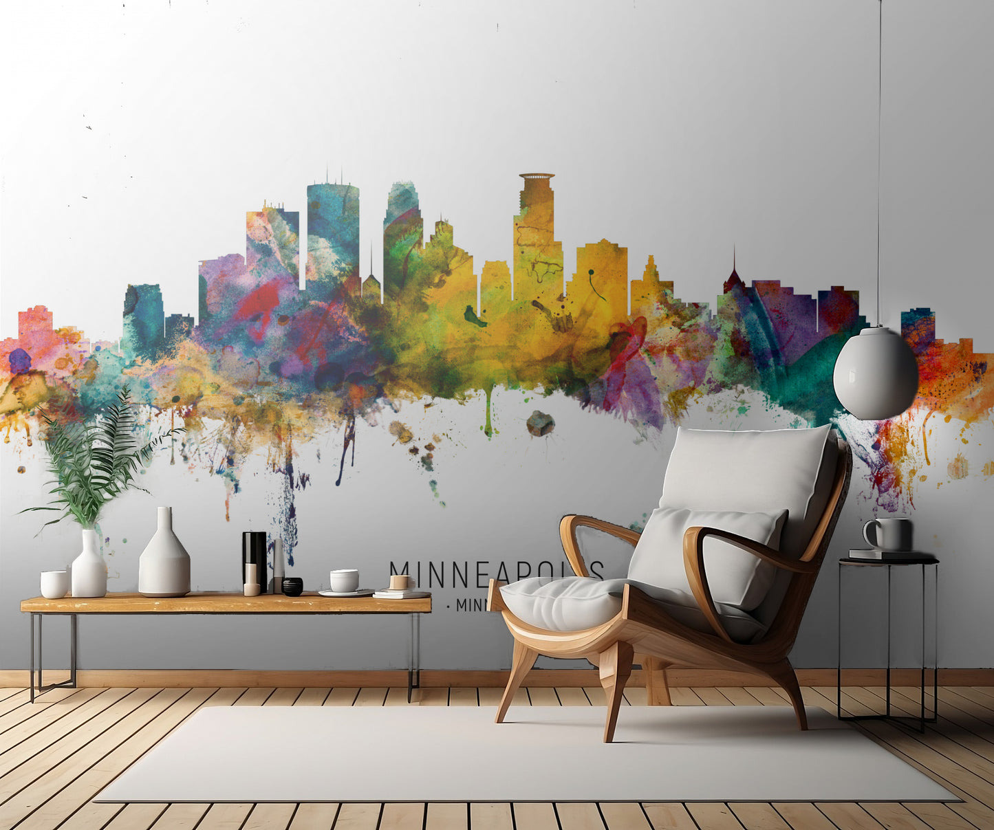 Minneapolis Minnesota Skyline fototapet