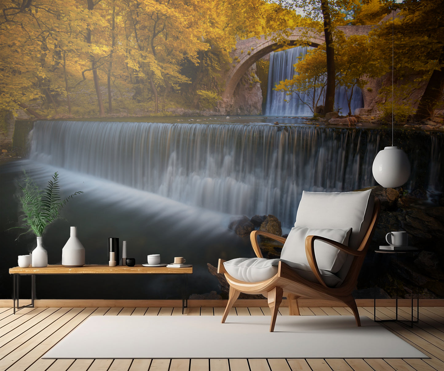 Autumn falls fototapet