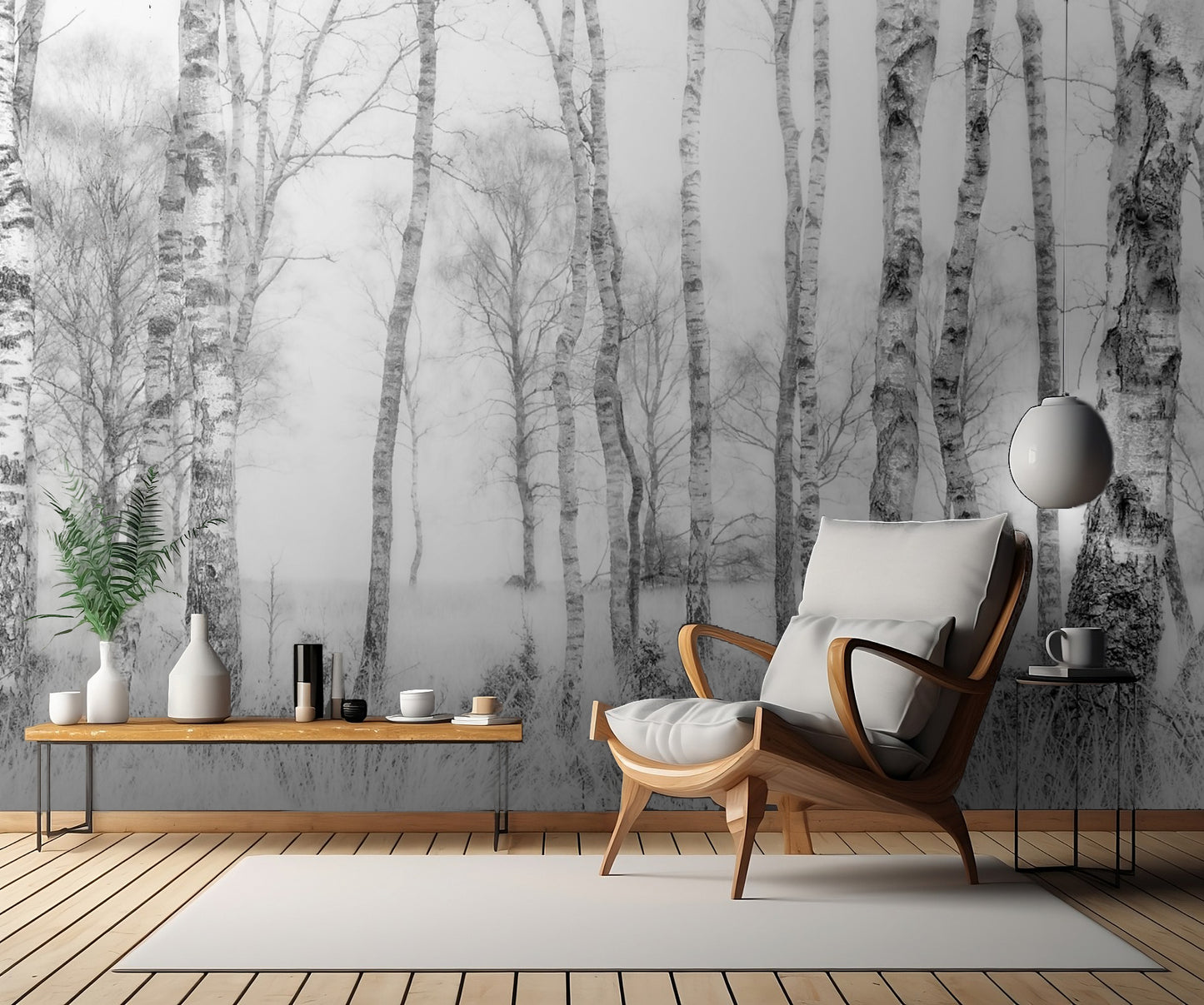 Black and white fototapet