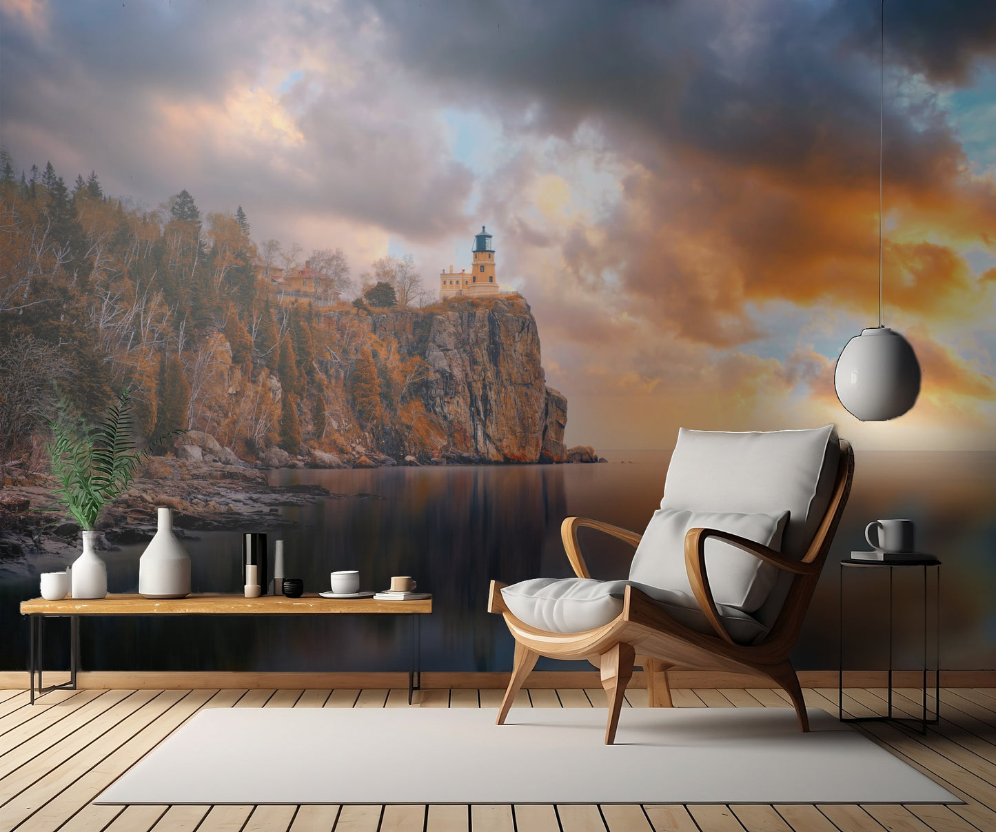 A Cloudy Day at Split Rock Lighthouse fototapet