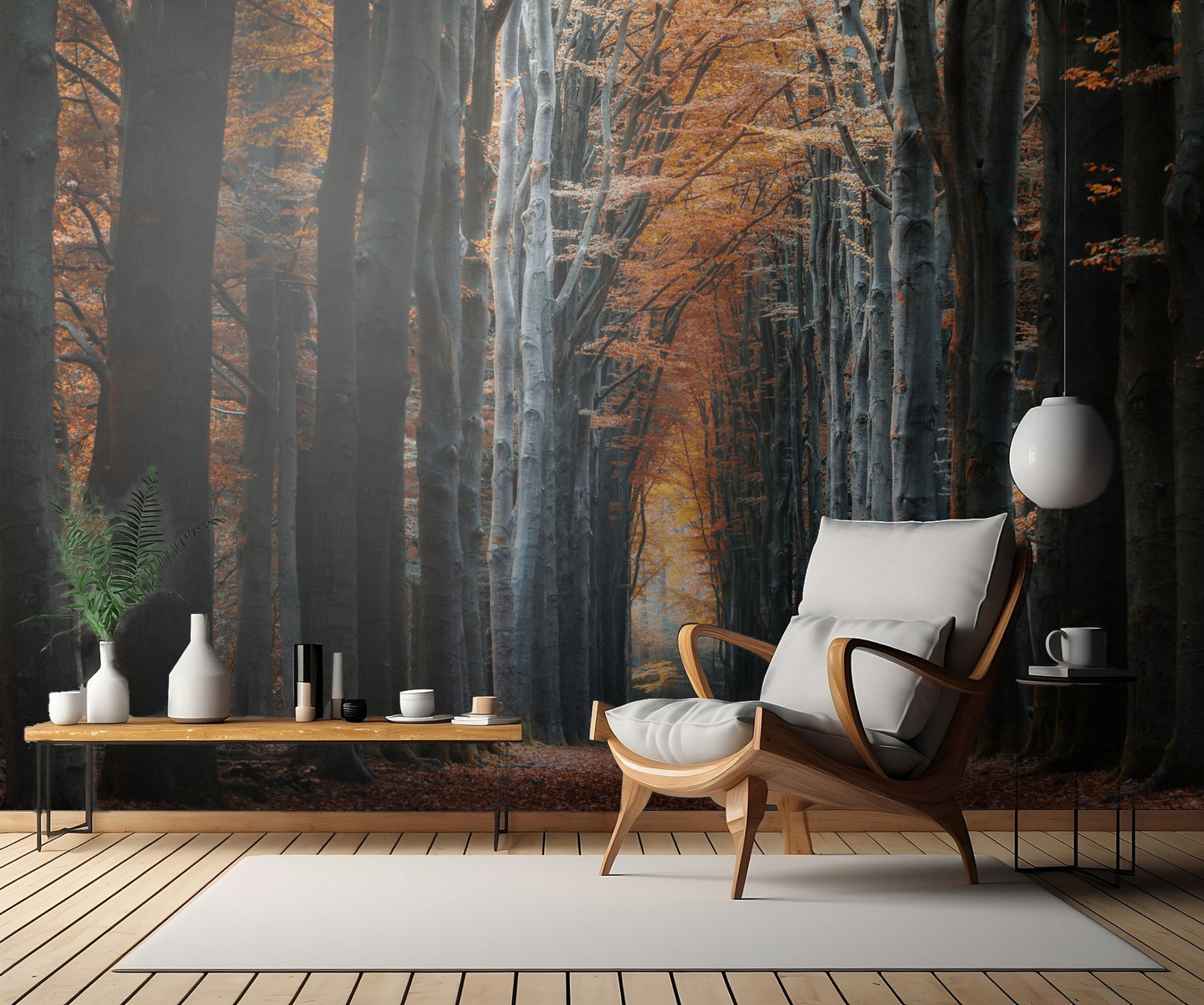 Autumn avenue fototapet