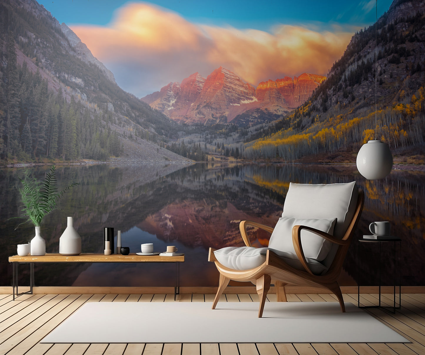 A Perfect Morning in Maroon Lake fototapet