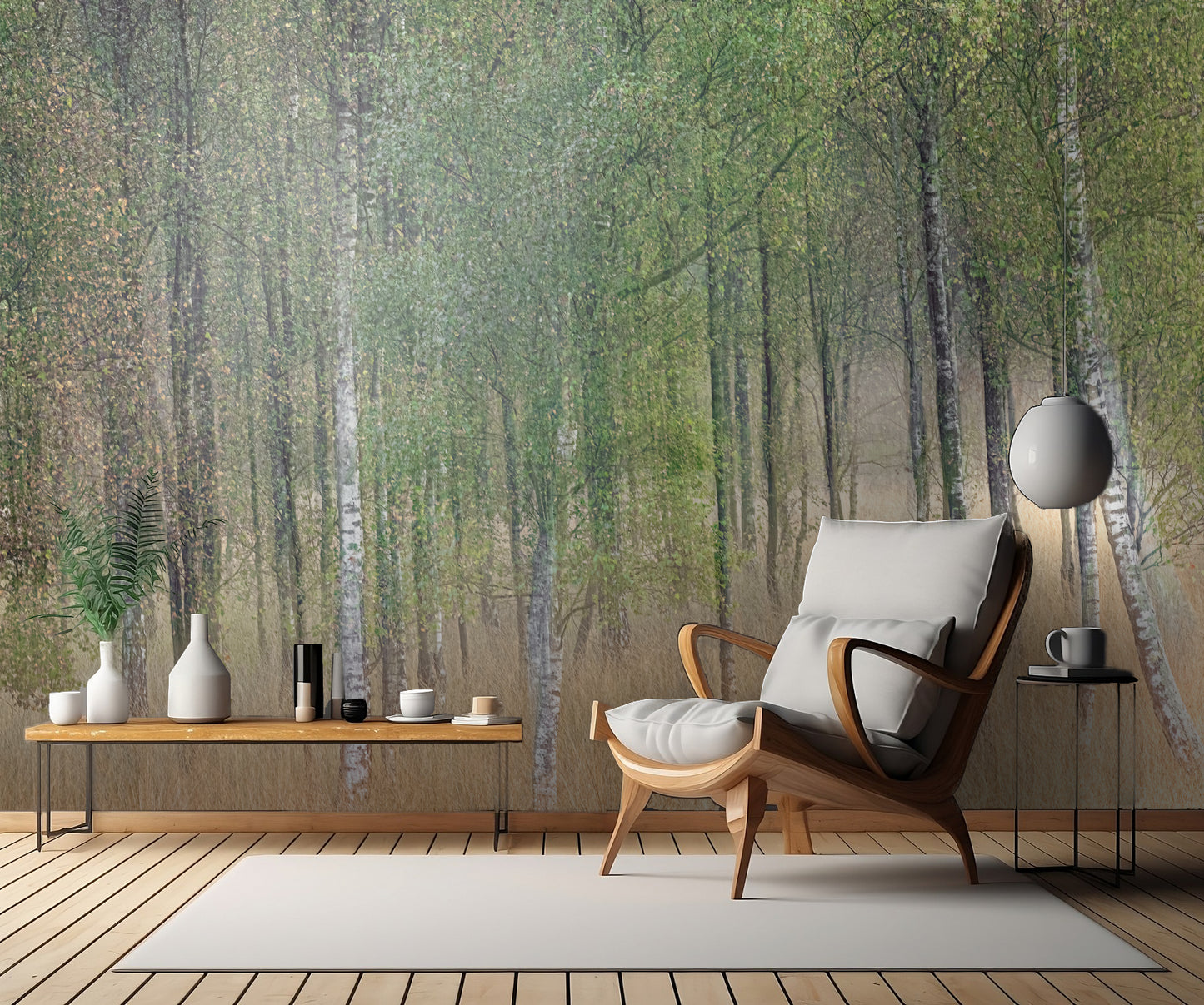 Waving trees fototapet