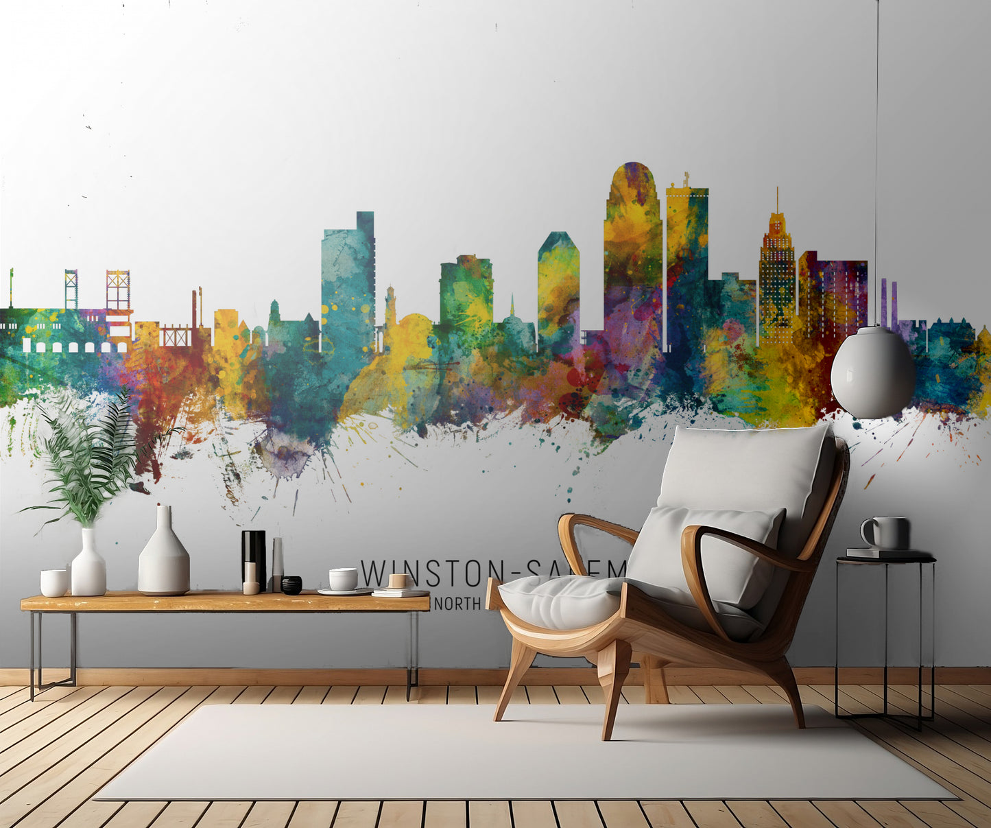 Winston-Salem North Carolina Skyline fototapet