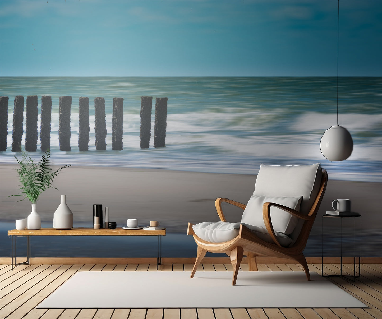 White waves fototapet